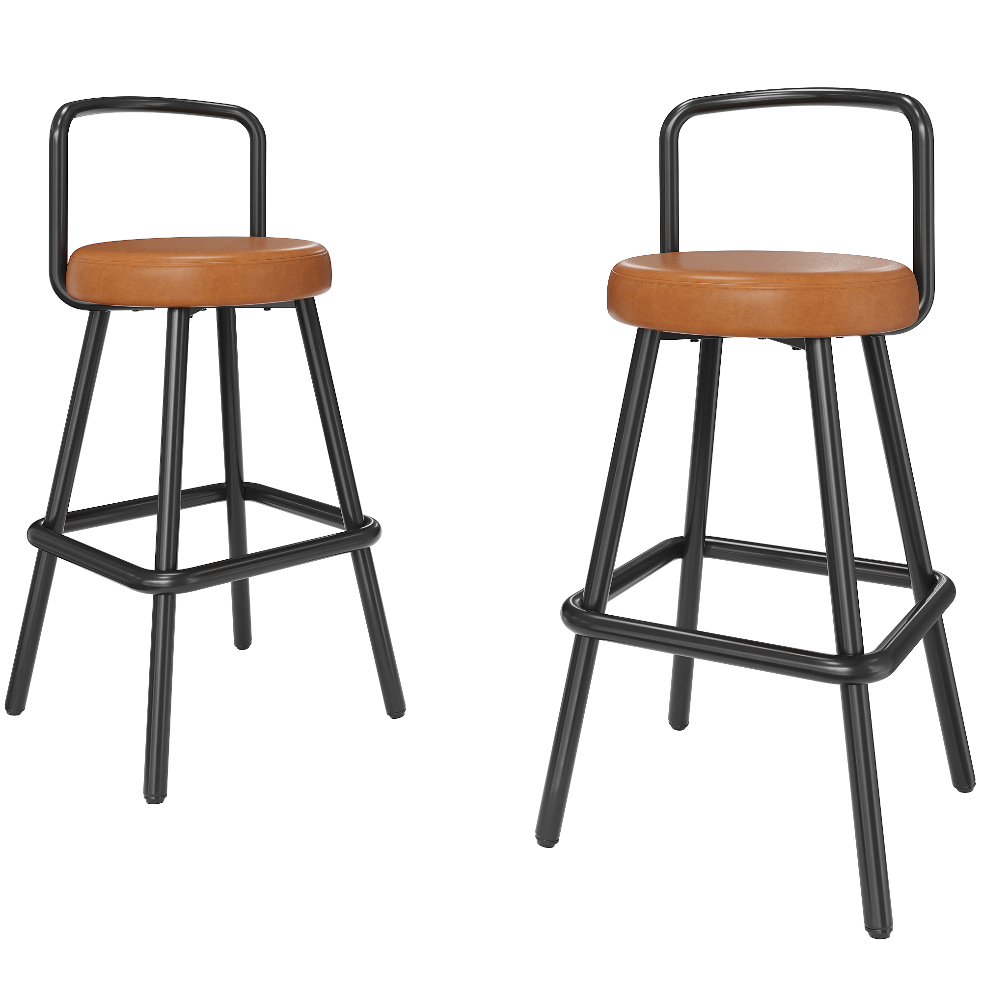 Ensemble d'îlot de cuisine avec 2 tabourets, armoire de cuisine avec prise électrique et tabourets de bar assortis, aspect bois/noir, pour cuisine et salle à manger, îlot de cuisine