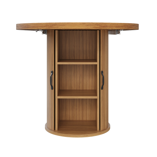 Compartiment de rangement dissimulé de la table extensible