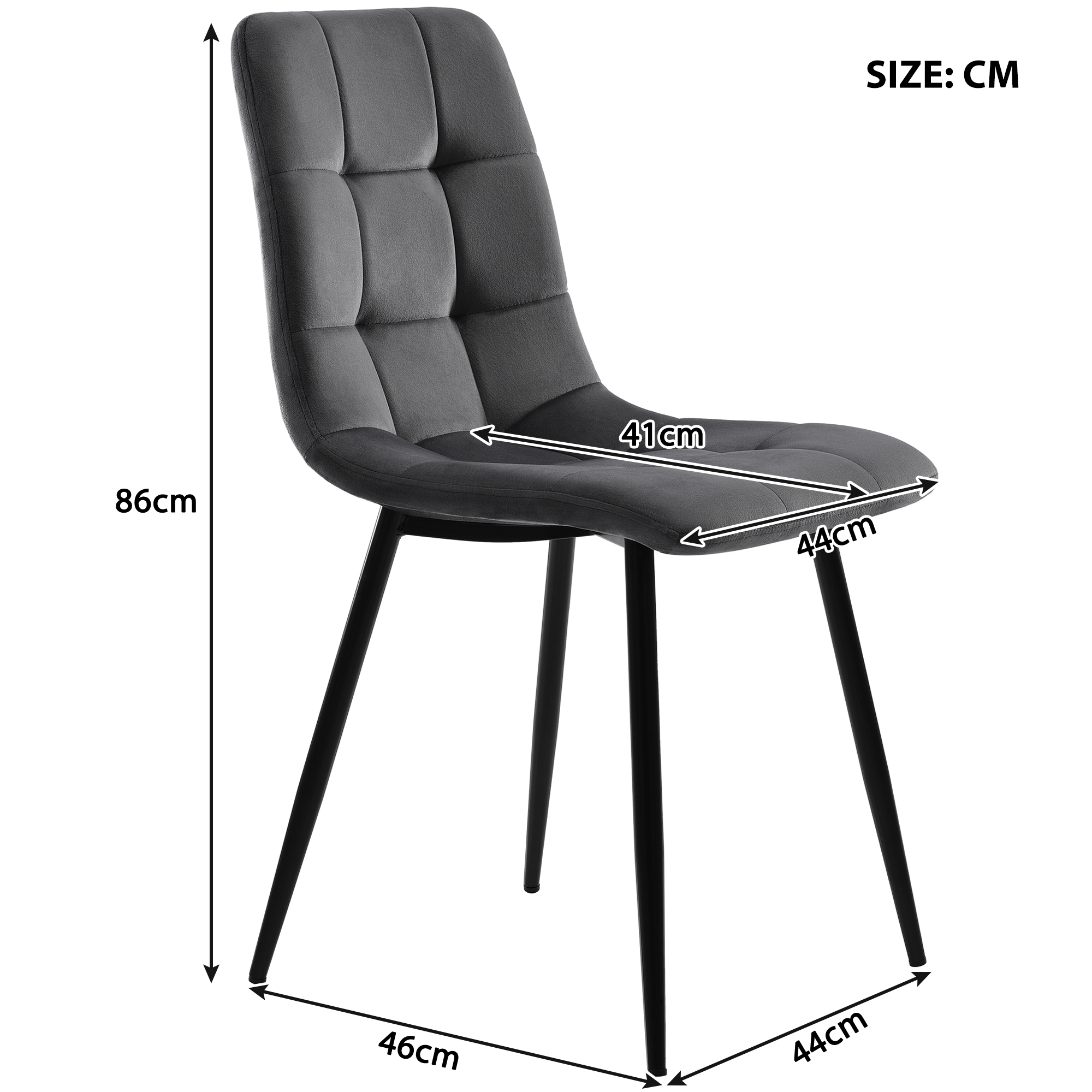 Dimensions du chaise de salle à manger