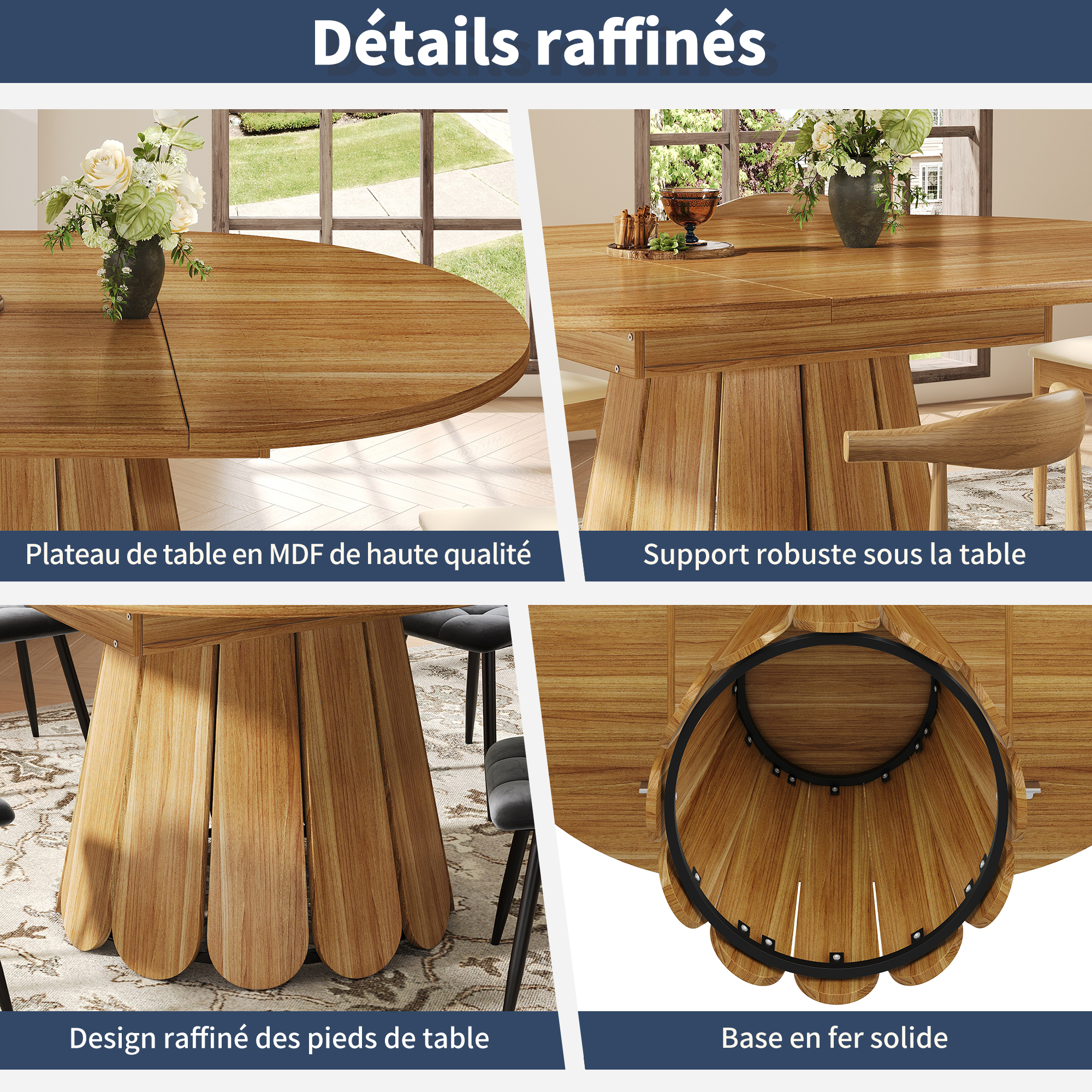 Détail du table à manger