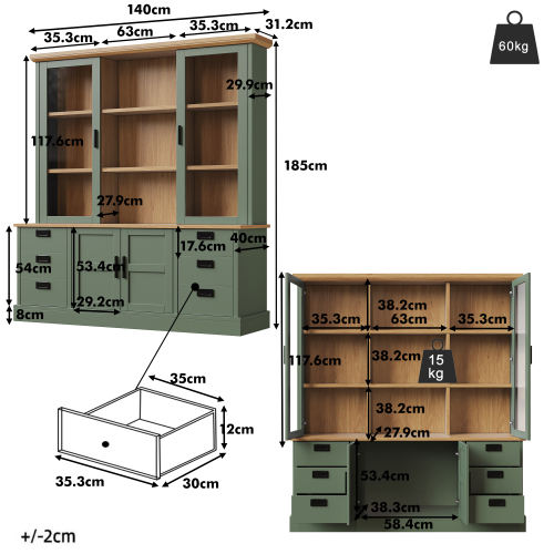 Dimensions du meuble de cuisine