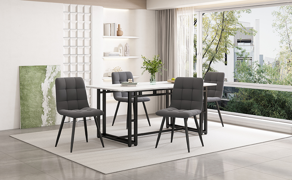 Table black white 140x80 vue 1