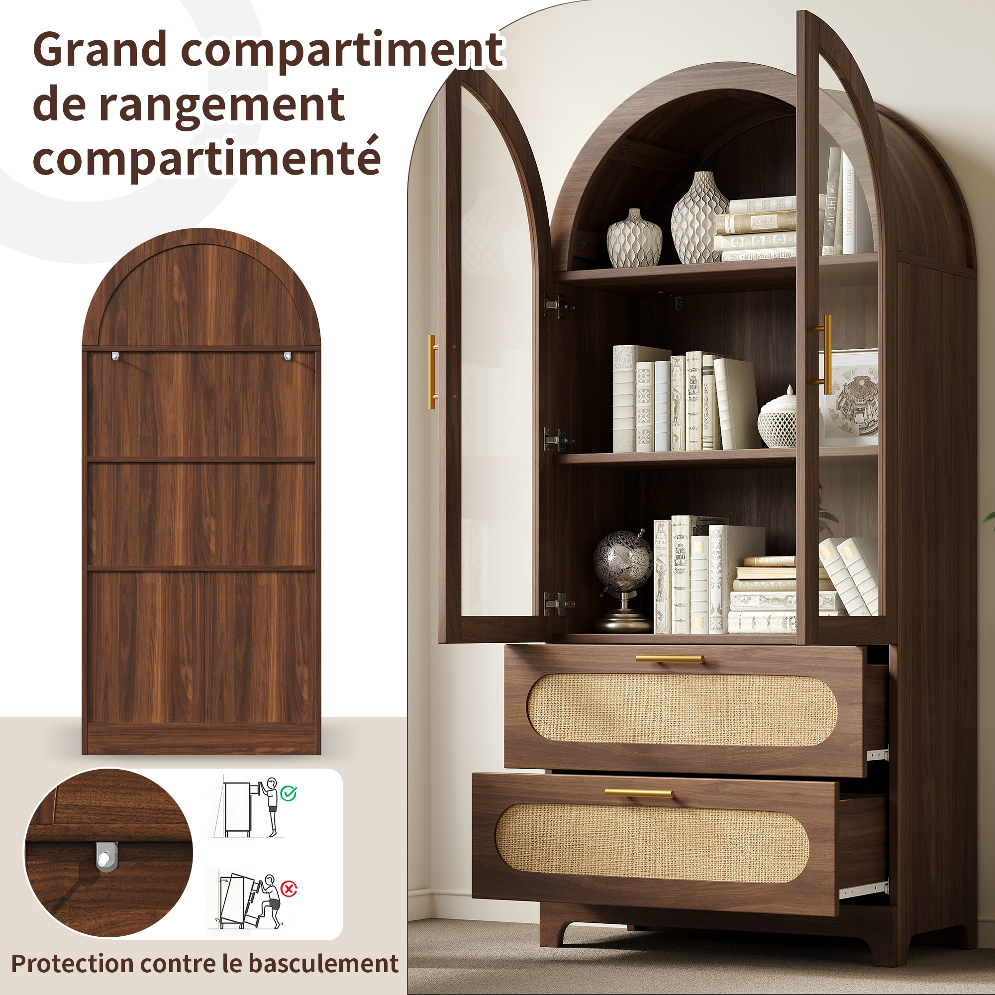 Détail du vitrine
