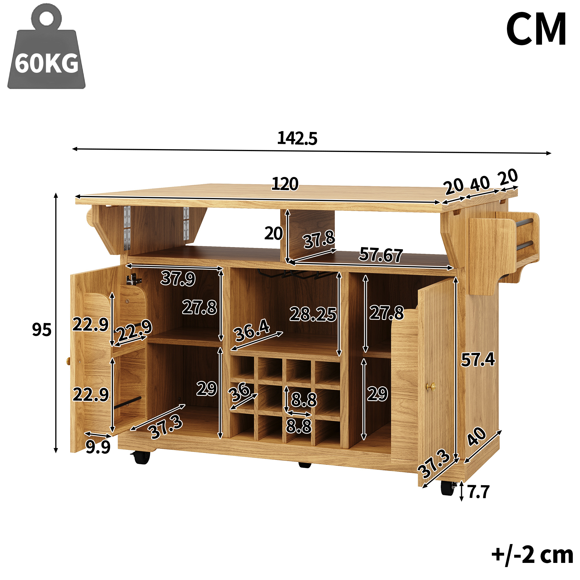 Dimensions du table d'appoint