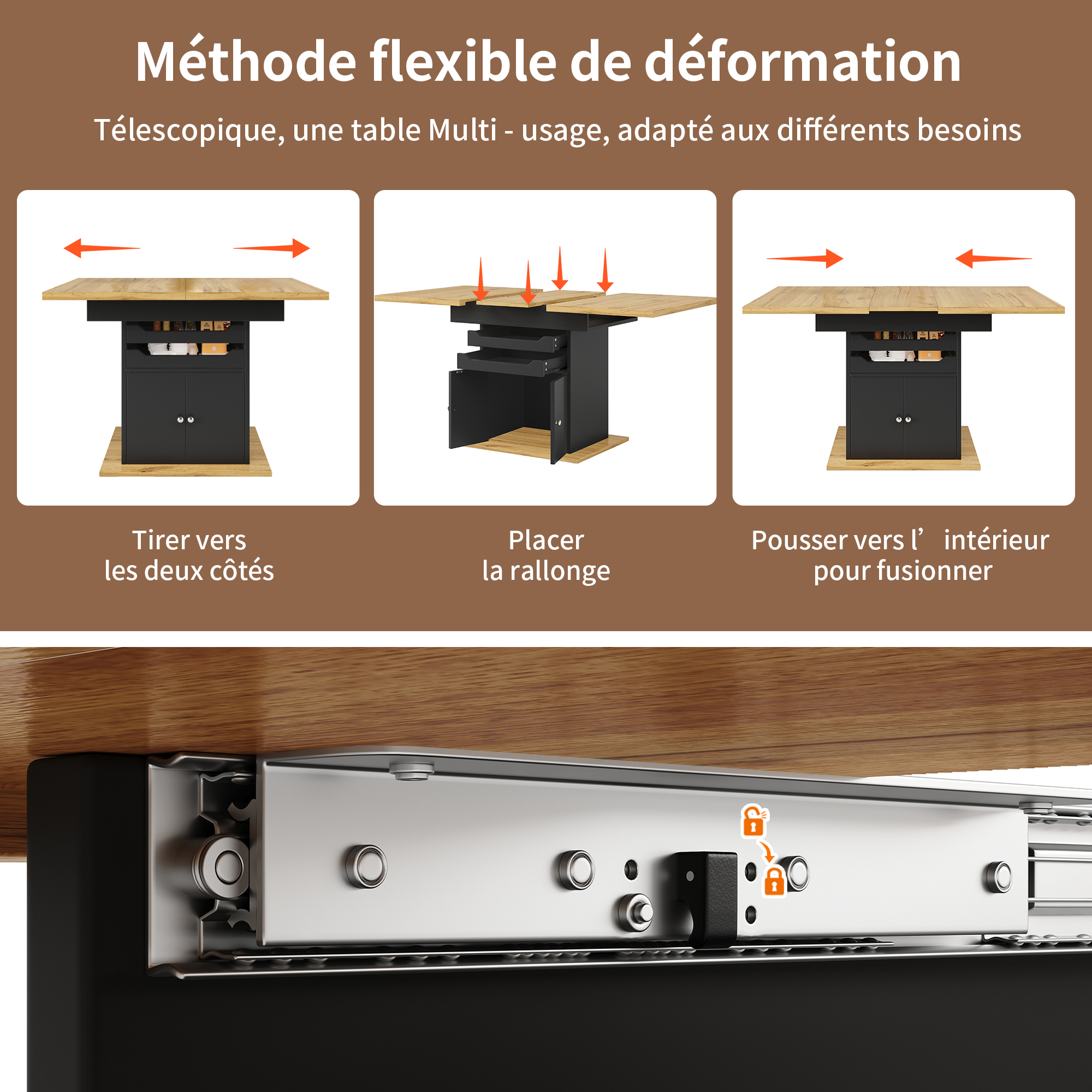Détail du table à manger
