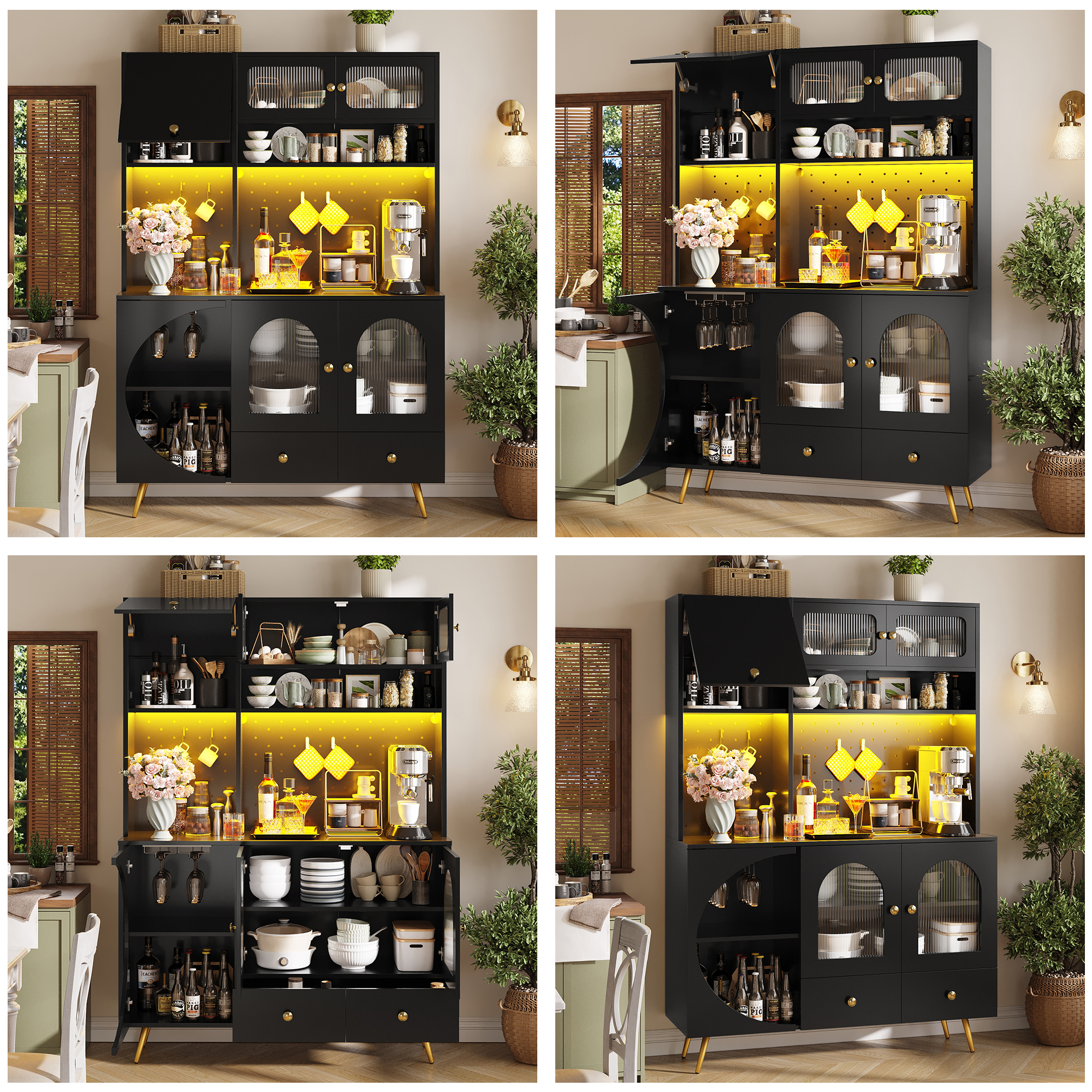 Modernes Sideboard mit LED-Beleuchtung , Hoher Küc