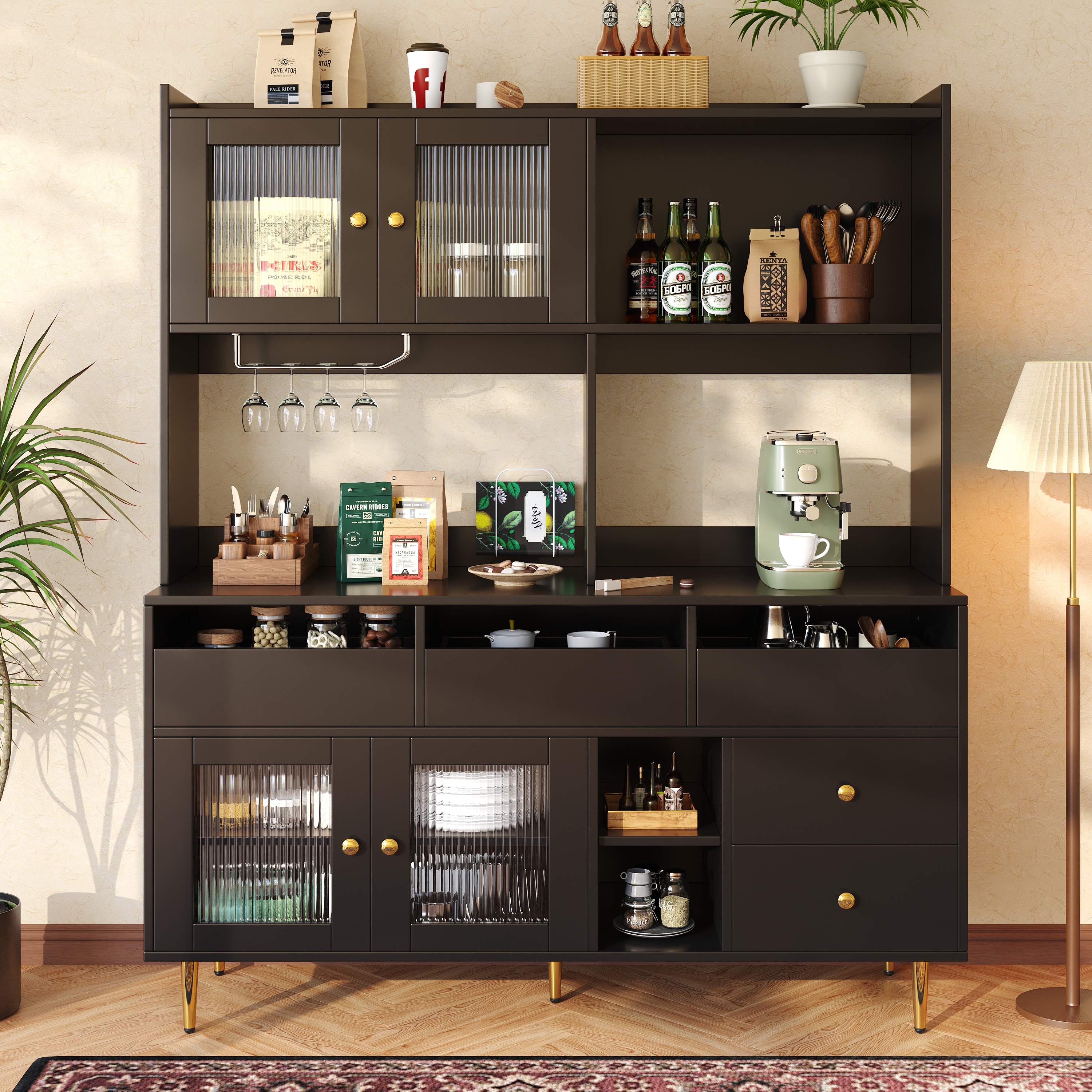 [N620P2974272829S]Esszimmer-Hochschrank (145 x 39 