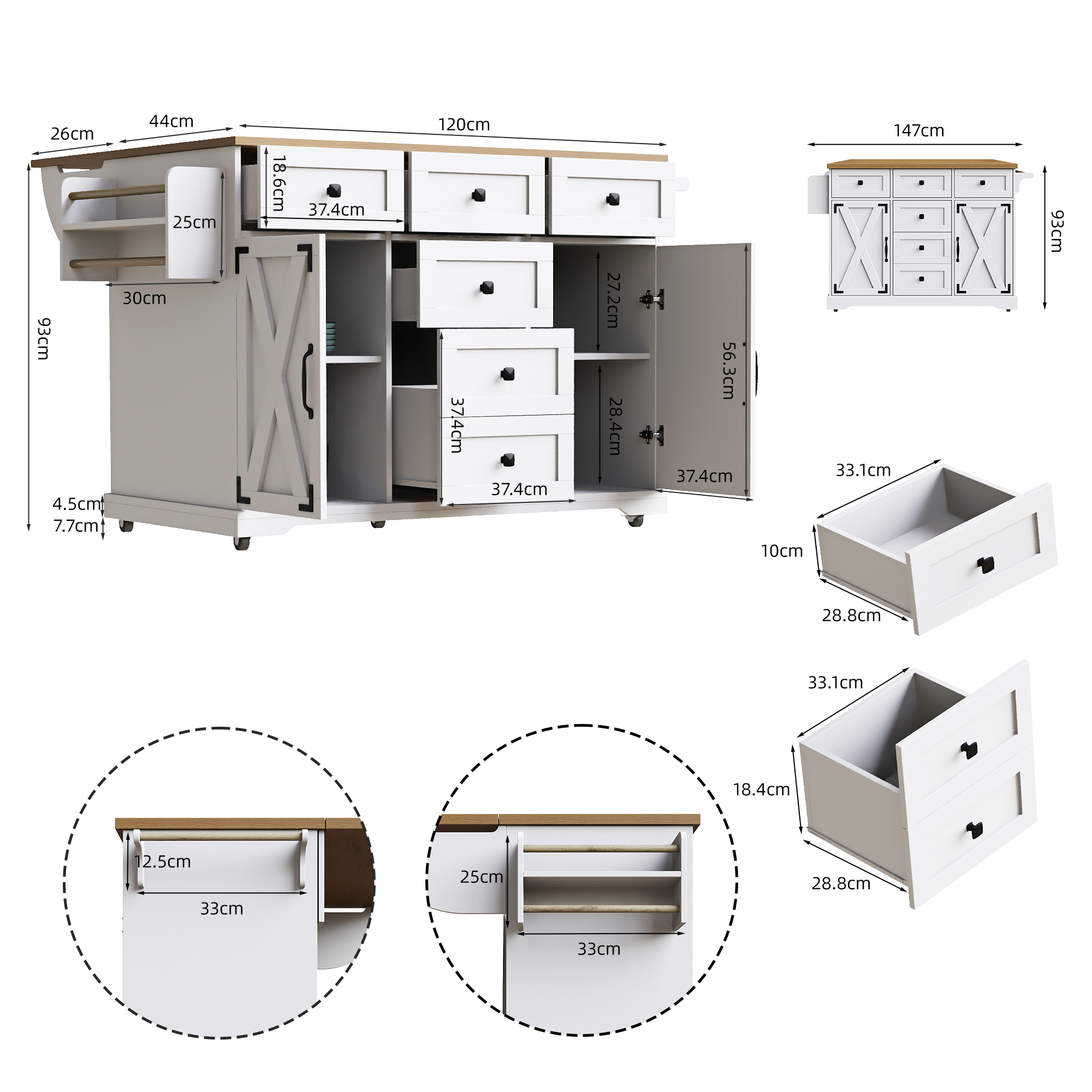 Dimensions du buffet