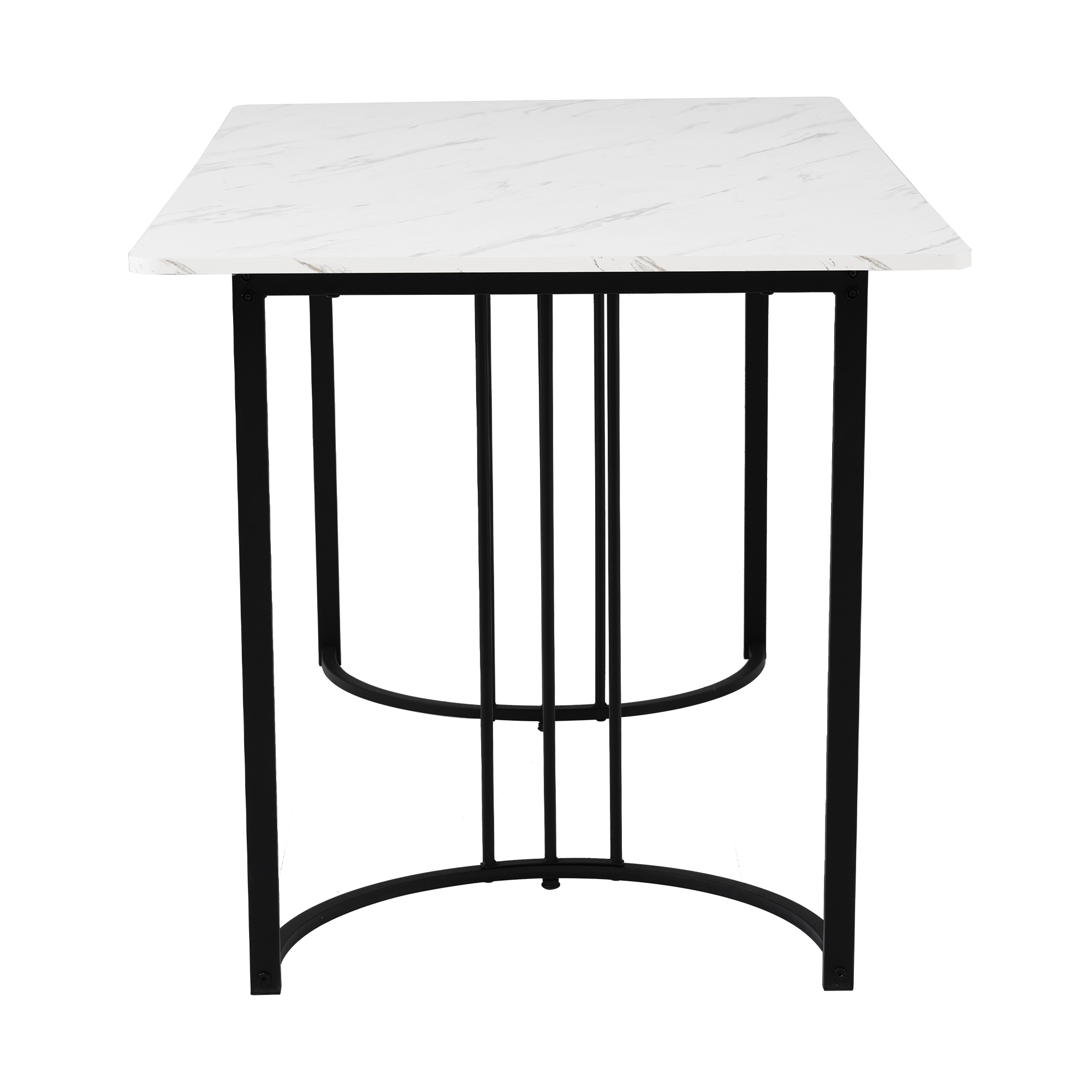 Ensemble table et chaises, 5 pièces, 1 table + 4 chaises, métal et velours, gris foncé - vue 1