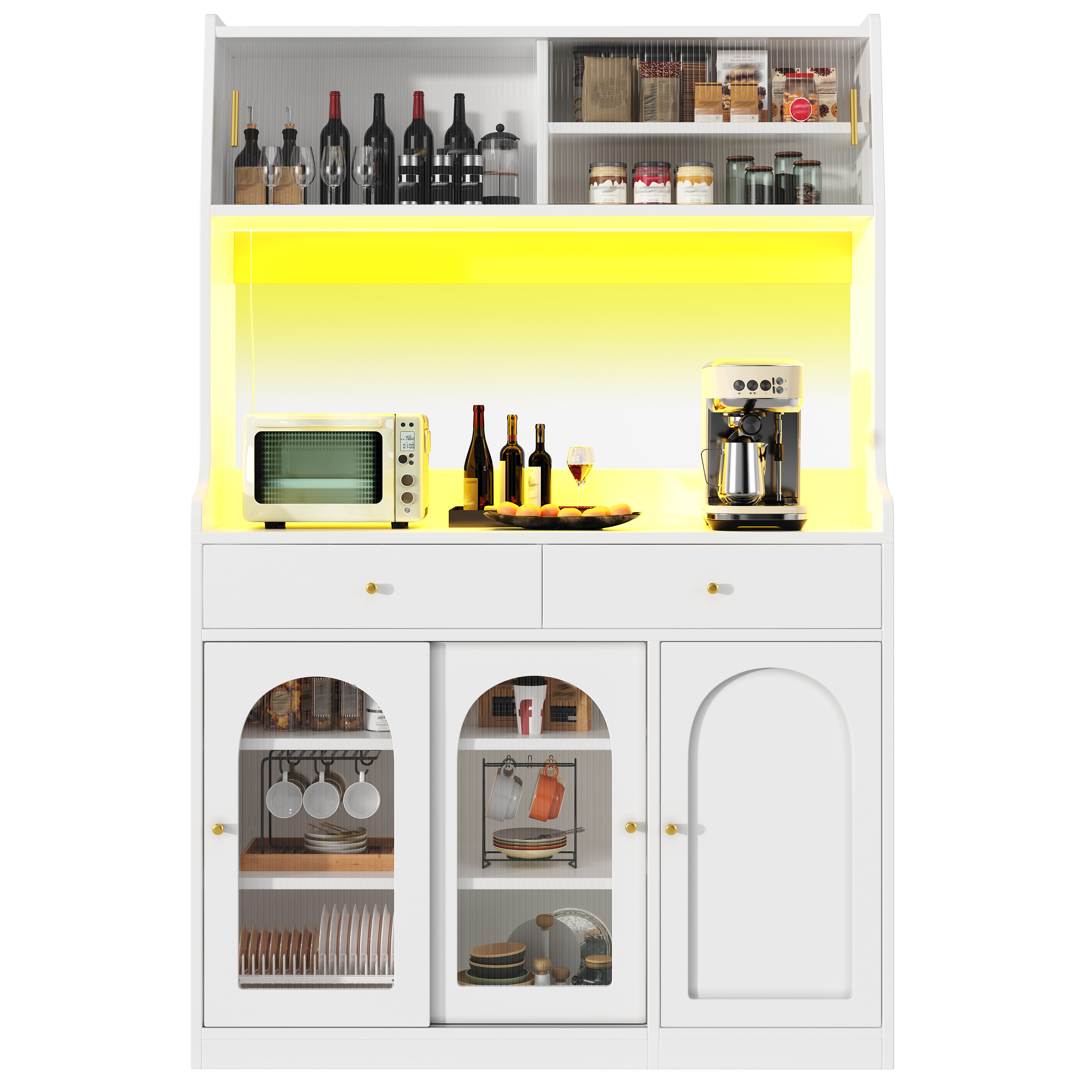 Küchenschrank, Hochschrank, Vitrinenschrank, Buffe
