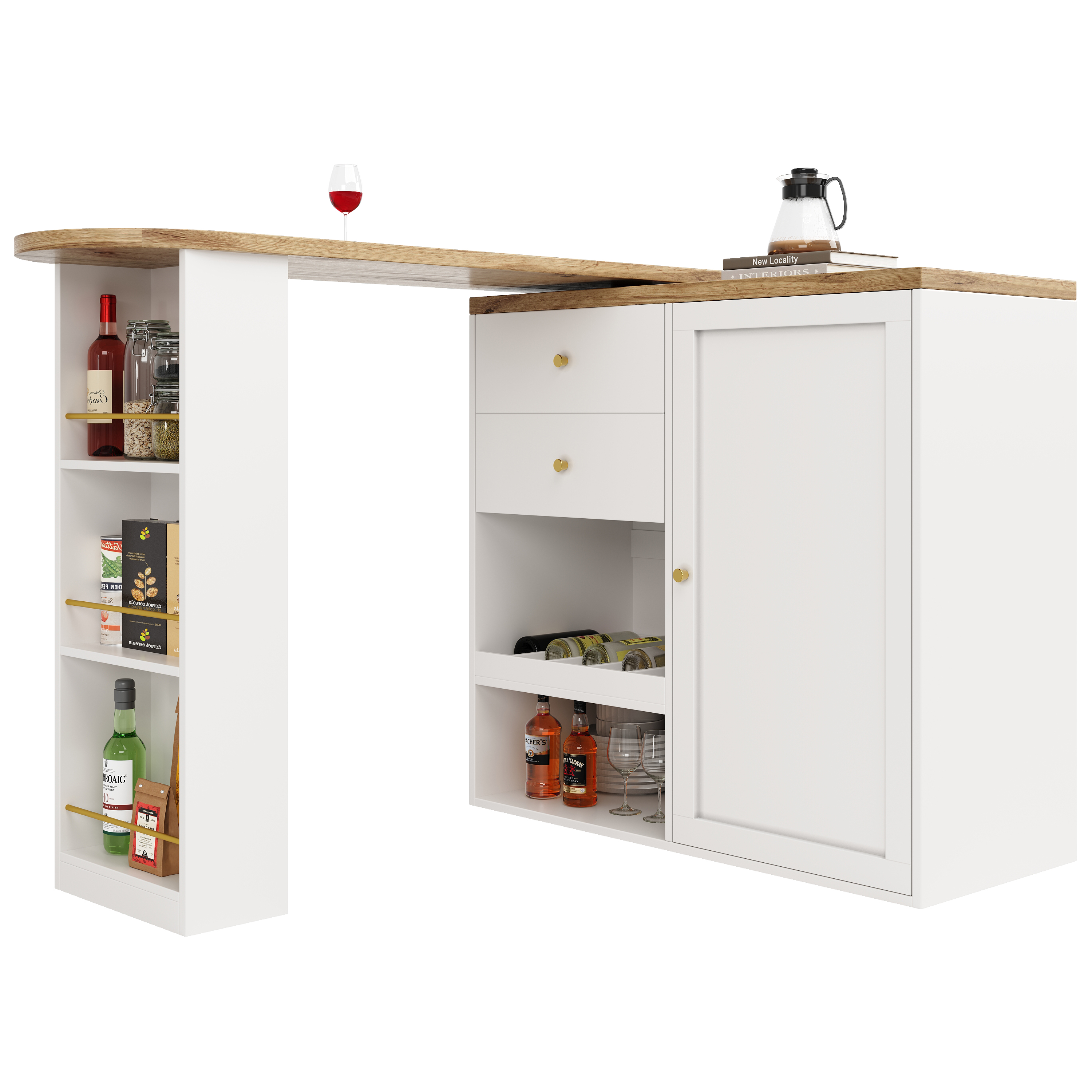 Meuble pivotant d'angle