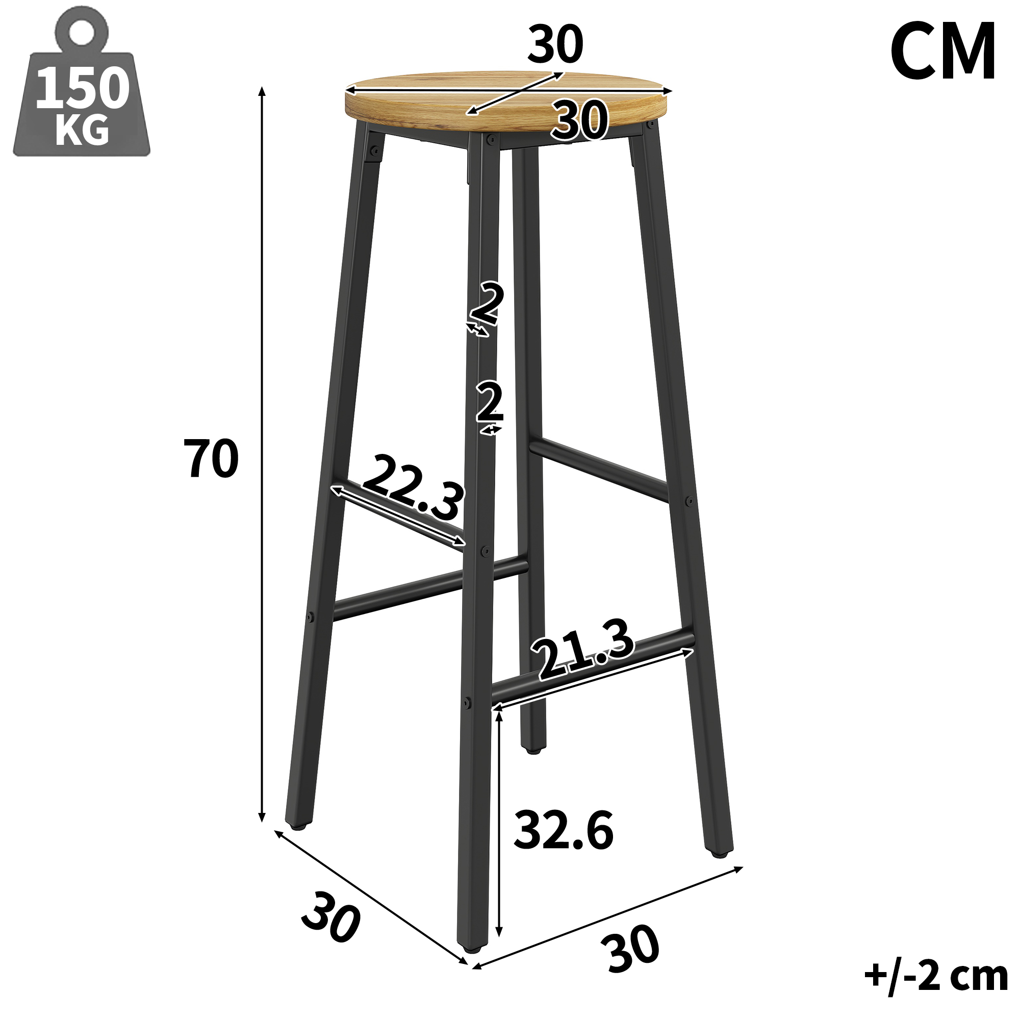 Dimensions du tabouret de bar