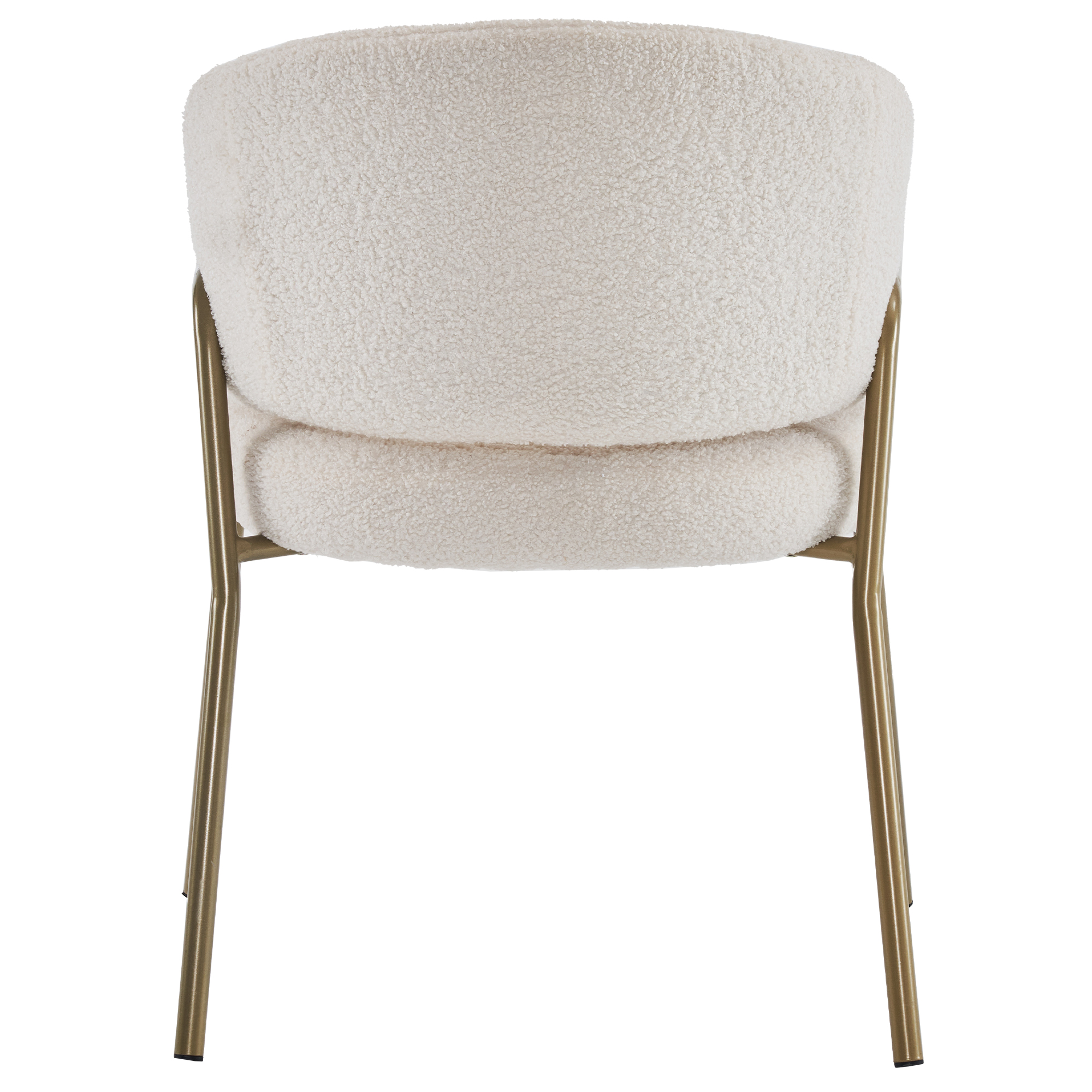 fauteuil pelage blanc pieds dorés