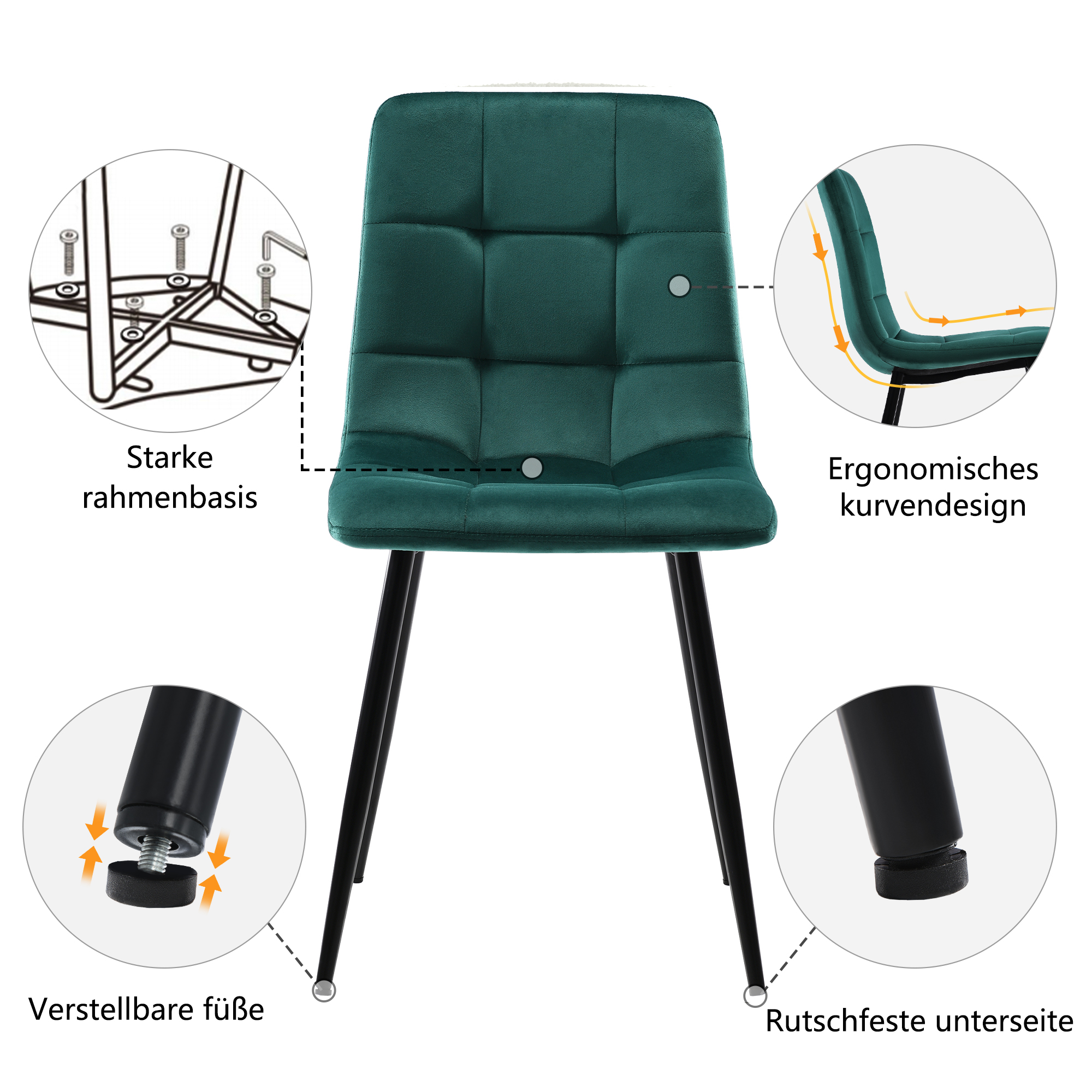 Présentation du chaise de salle à manger