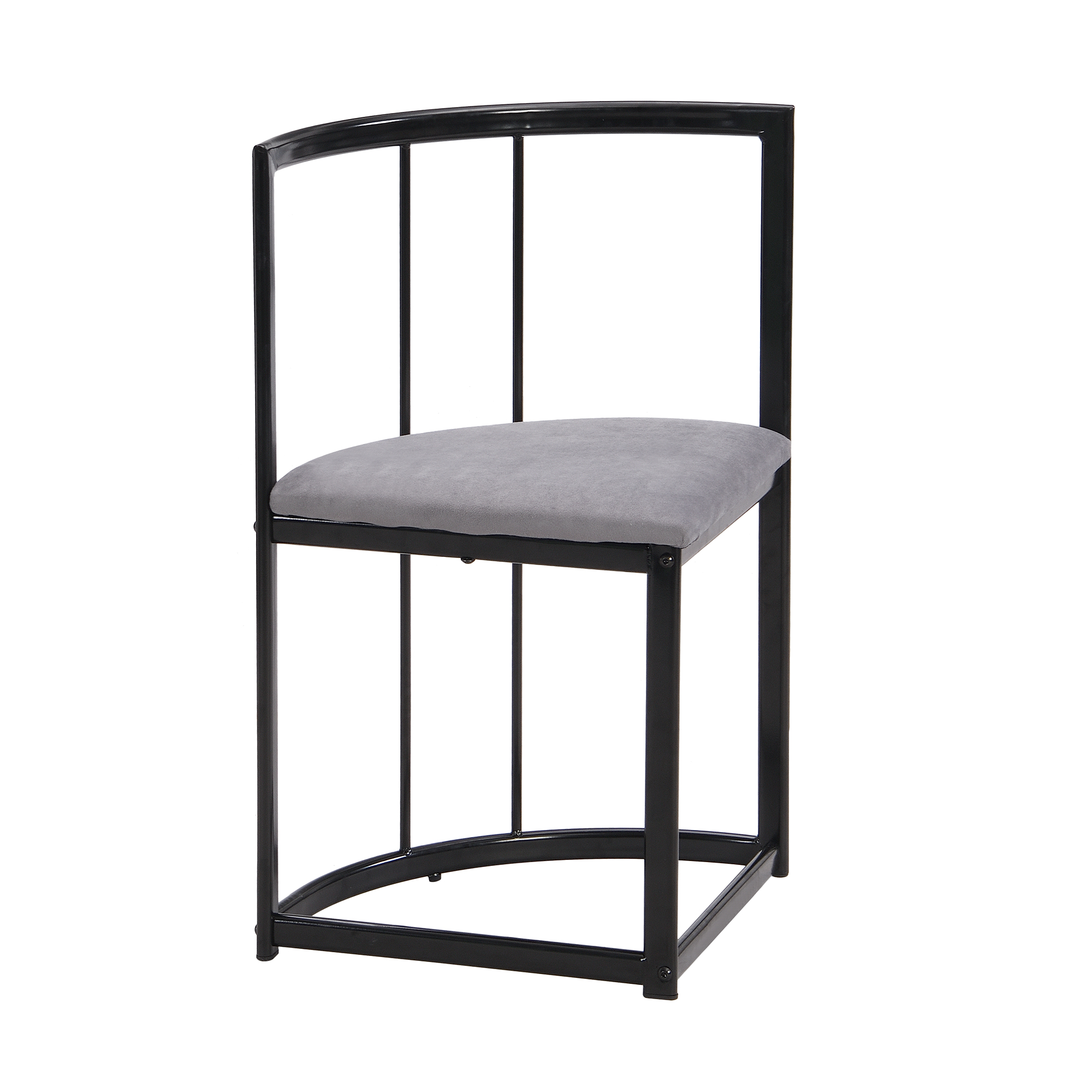 Ensemble table à manger + 6 chaises en MDF, chaises velours gris, cadre fer noir, pour salle à manger, design moderne, confort supérieur, beaucoup de places, style élégant, stabilité, décoration - image 27