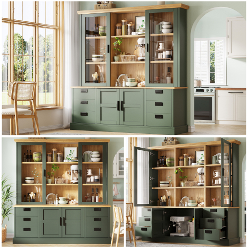 Meuble de cuisine avec rangement sur trois niveaux