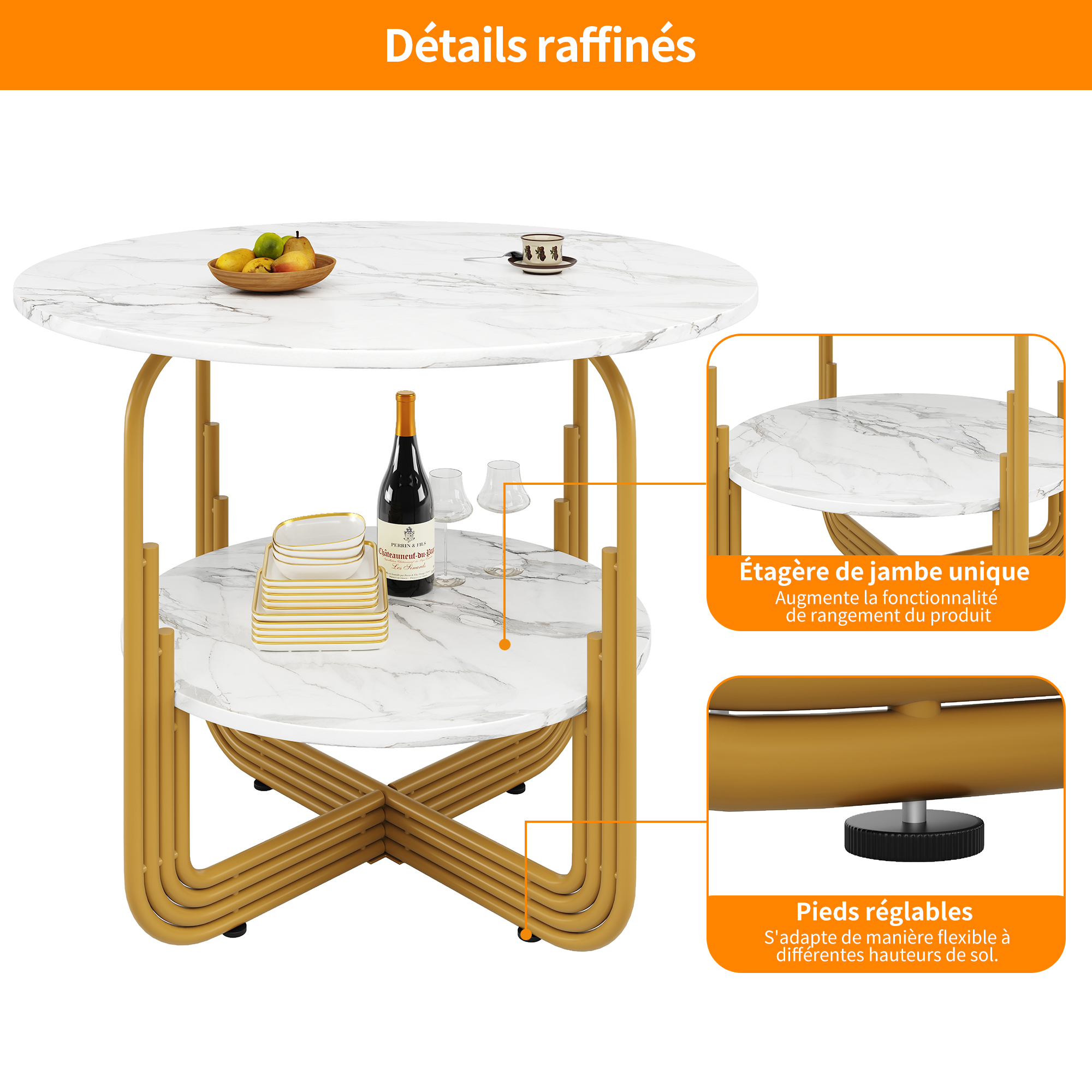 Détail du table basse