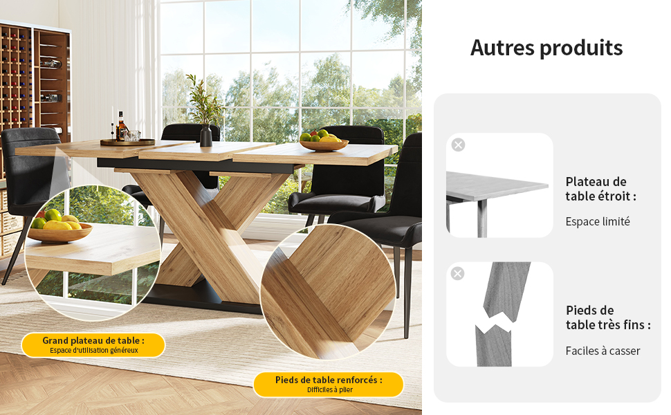 Détail du table à manger