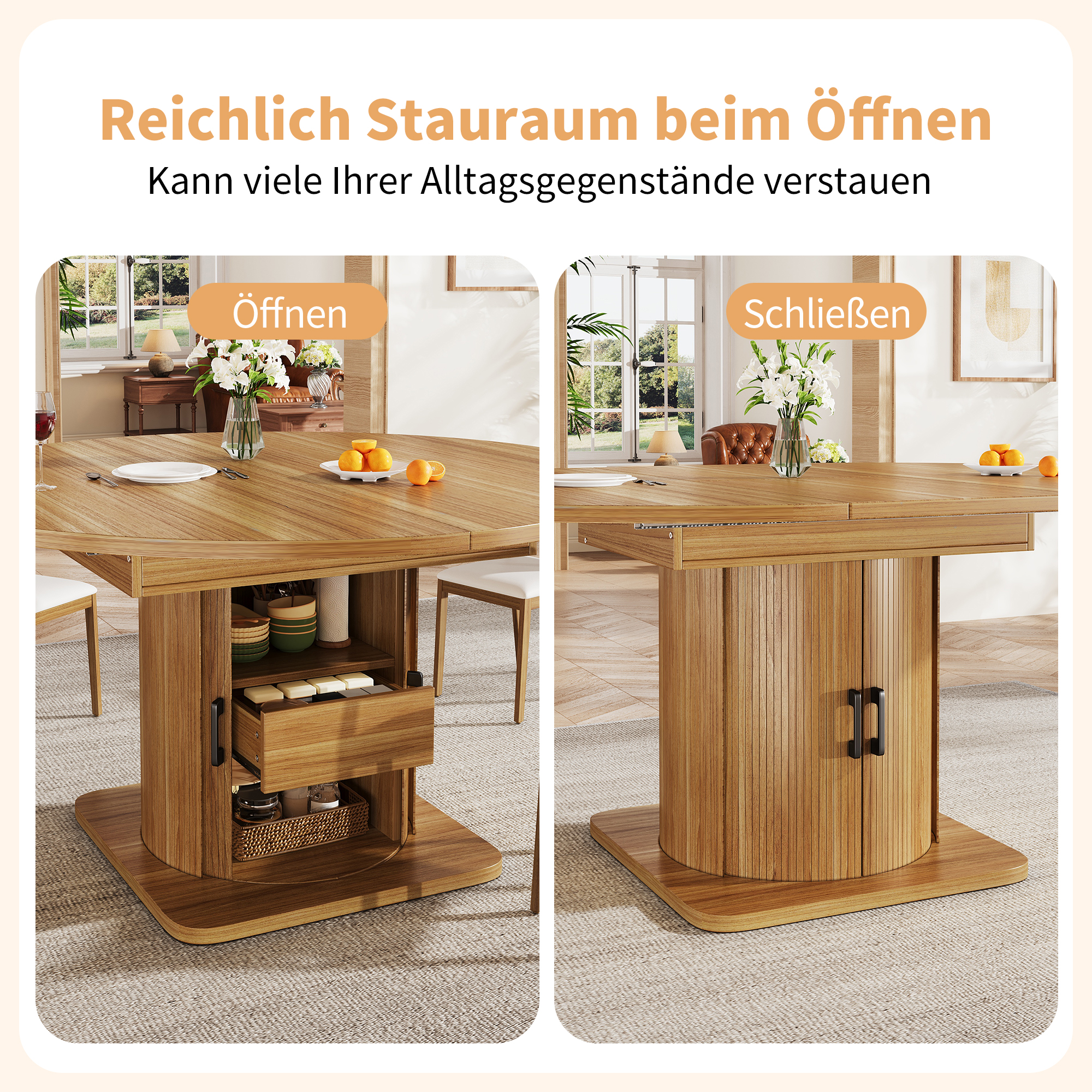 Ensemble de table à manger moderne (5 pièces), groupe de salle à manger avec table et chaises pour 4-6 personnes, ensemble de table à manger de cuisine, table à rallonge avec 4 chaises, table