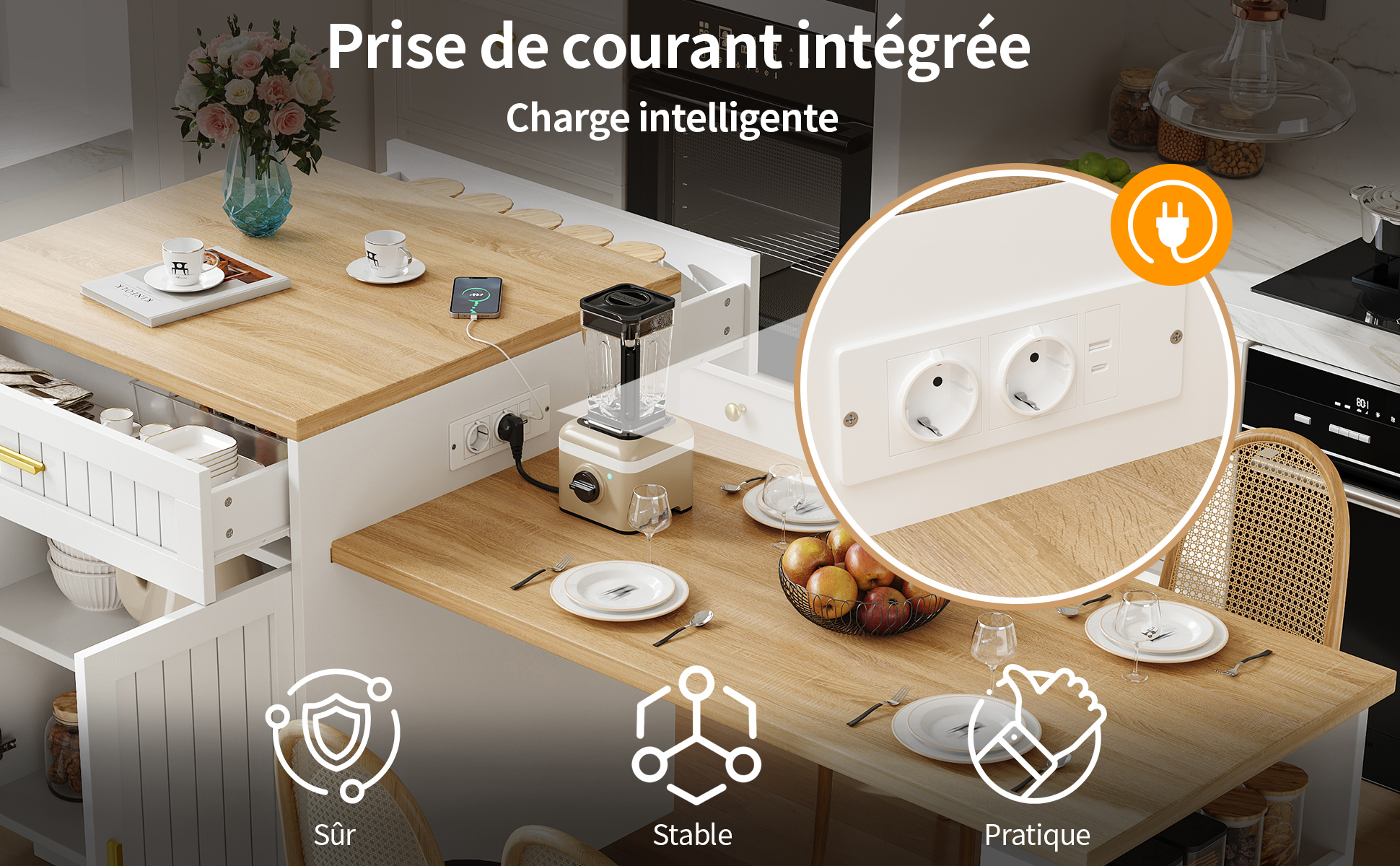 Présentation du îlot de cuisine