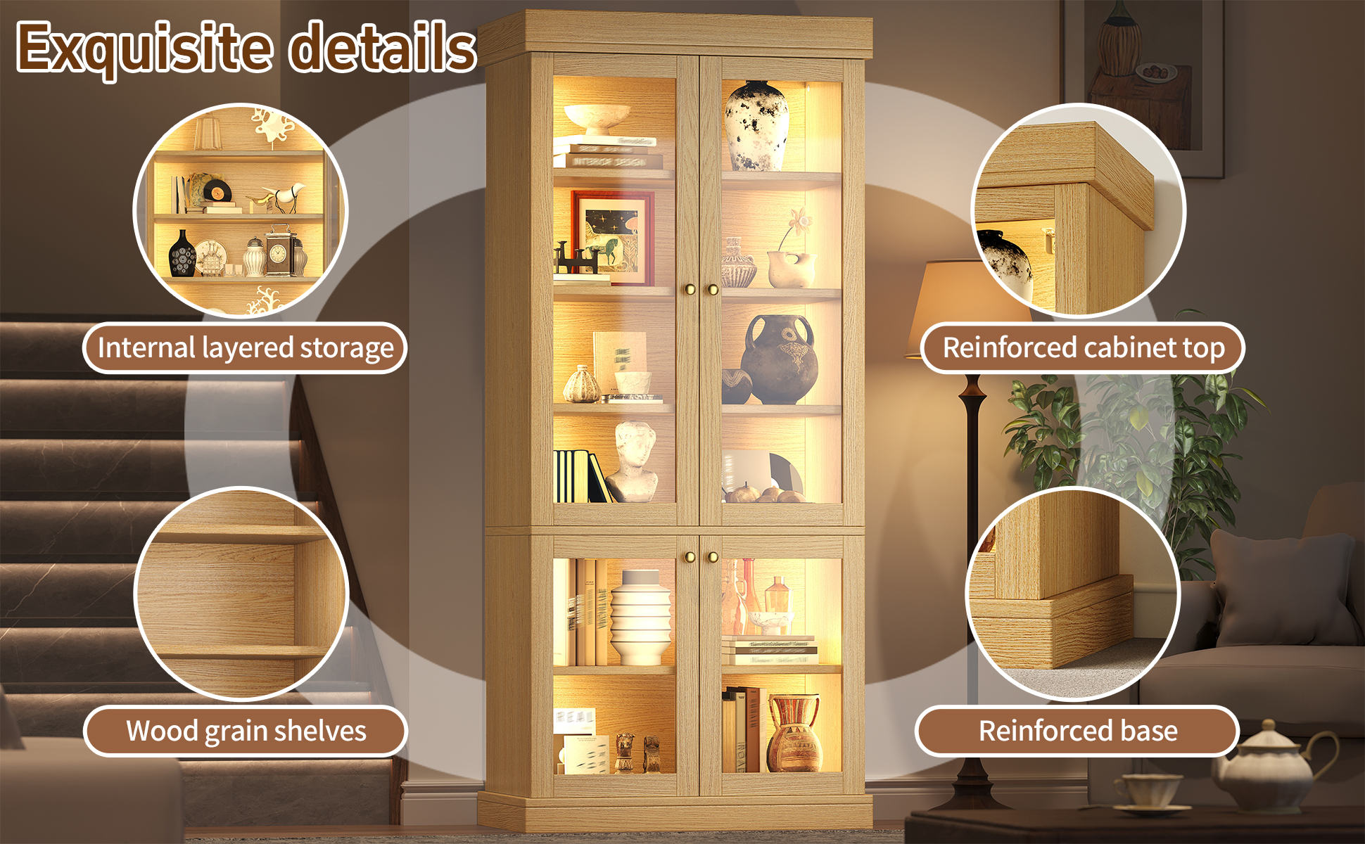 Détail du vitrine
