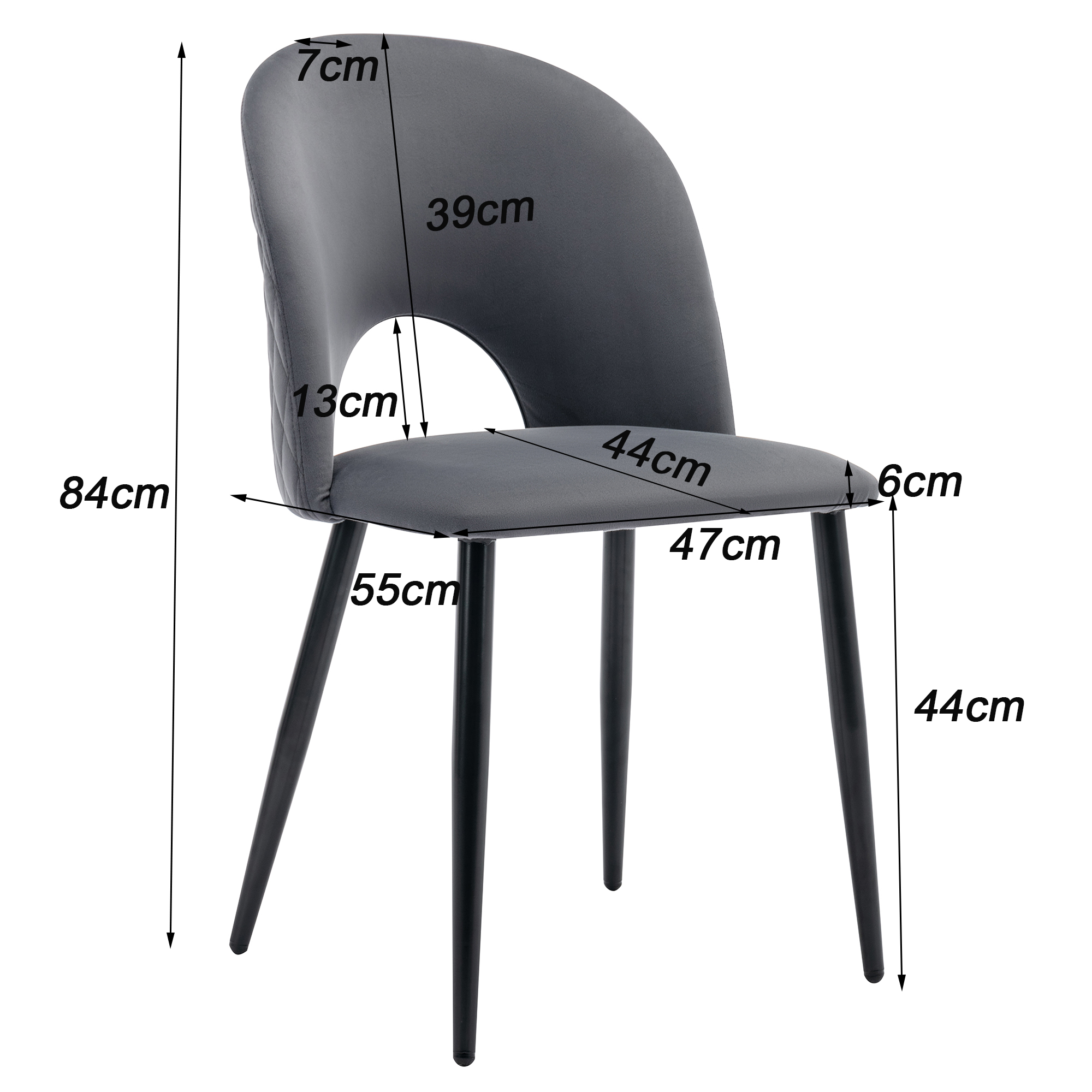 Ensemble table et chaises, 5 pièces, 1 table + 4 chaises, velours et MDF, blanc - vue 5