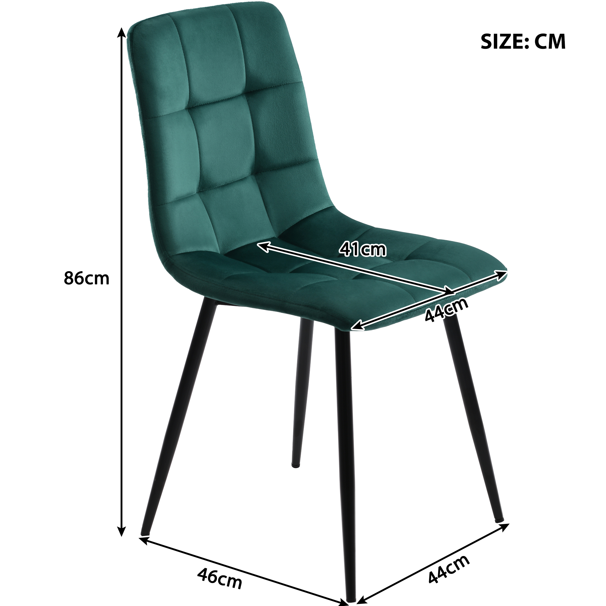 Dimensions du chaise de salle à manger