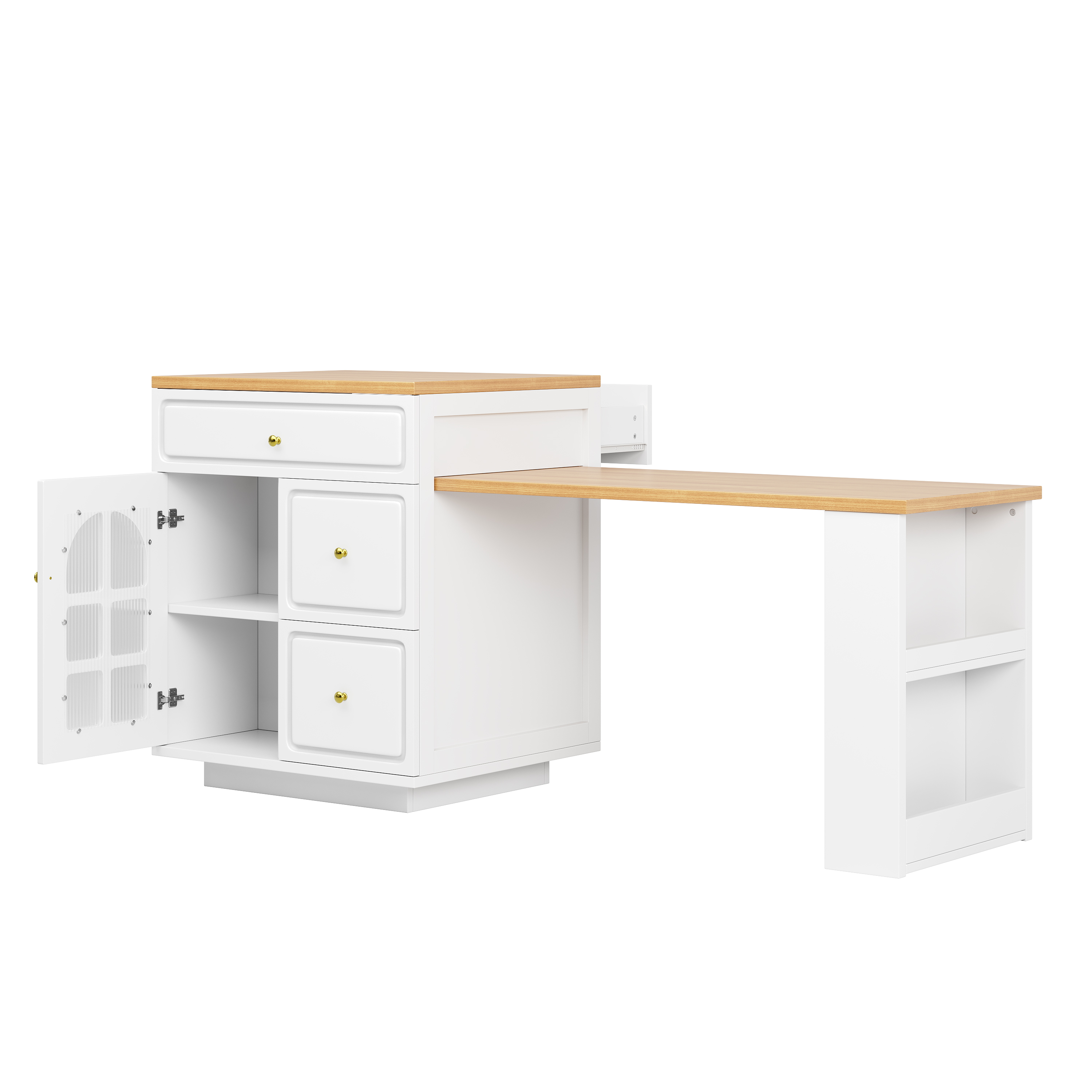 Îlot de cuisine design blanc moderne