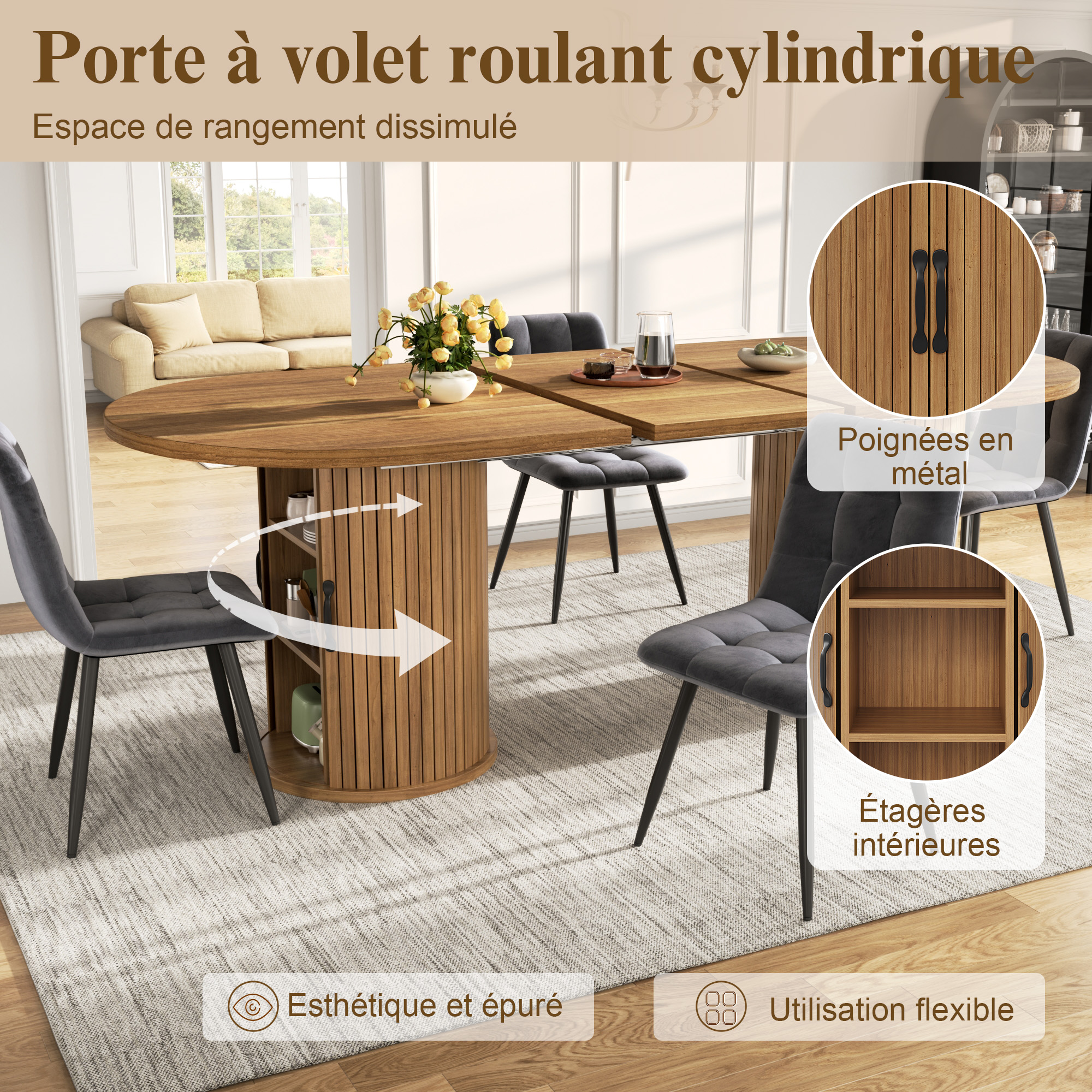 Détail du table à manger