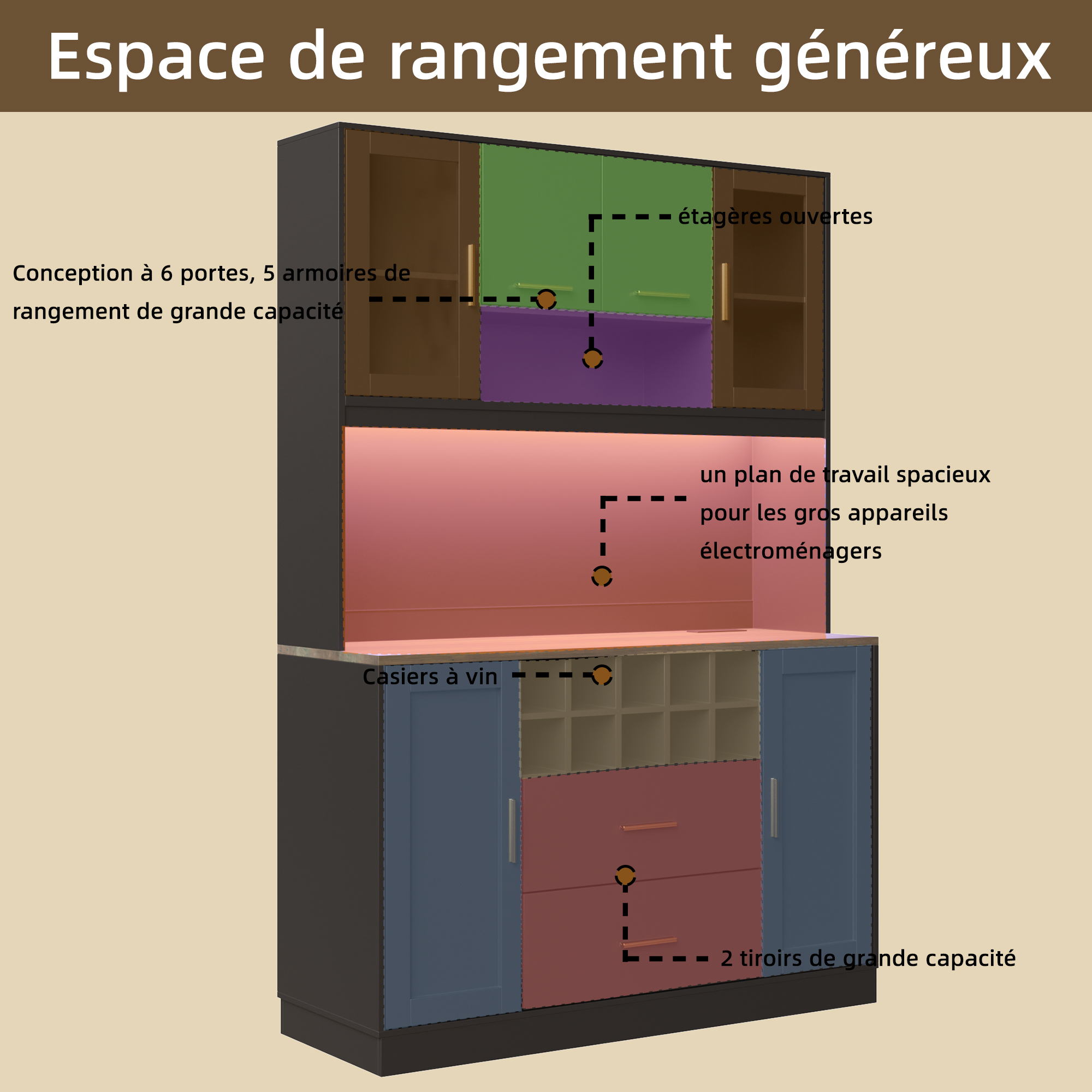 Détail du buffet