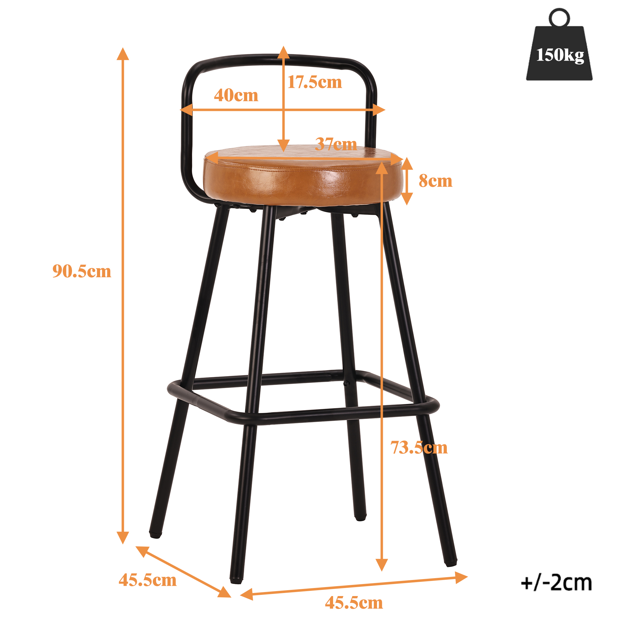 Ensemble d'îlot de cuisine avec 2 tabourets, armoire de cuisine avec prise électrique et tabourets de bar assortis, aspect bois/noir, pour cuisine et salle à manger, îlot de cuisine