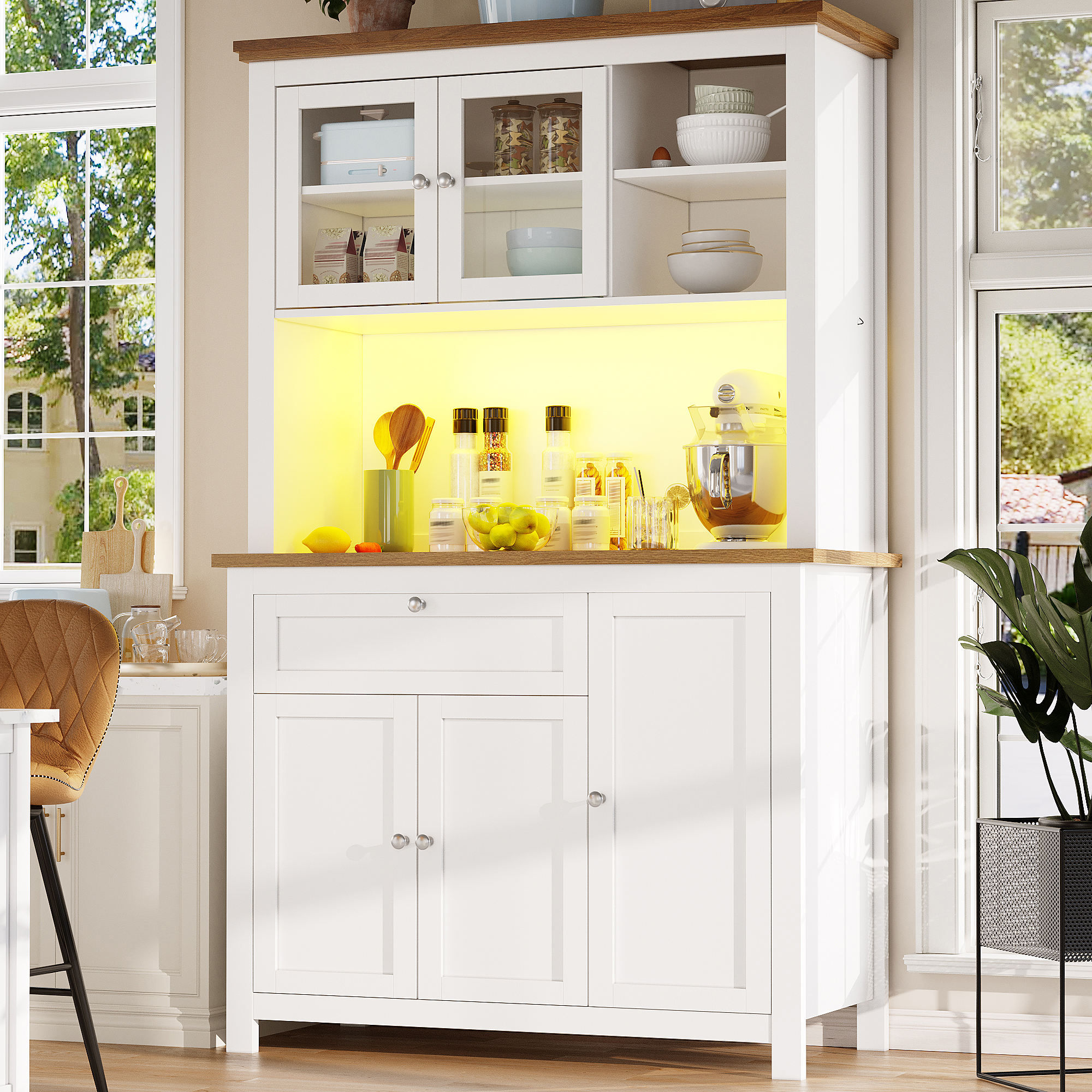 Küchenschrank(104×40×180cm), Hochschrank Küchenbuf