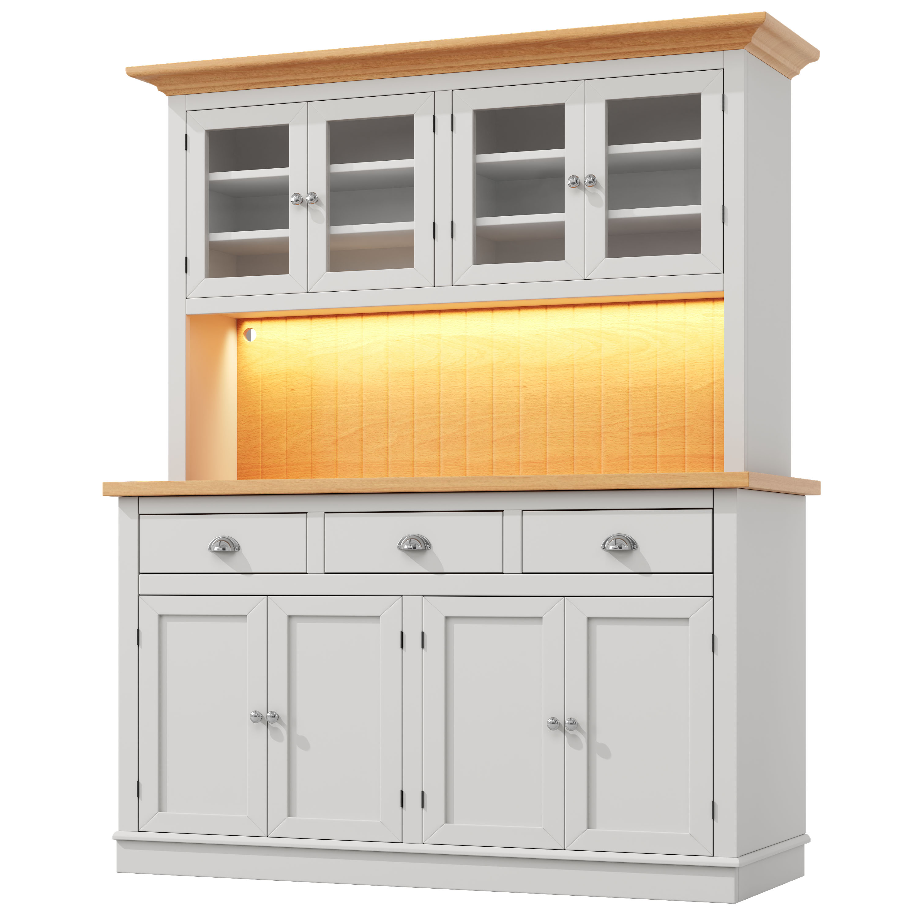 Moderner Hochschrank Sideboard mit RGB-LED-Beleuch