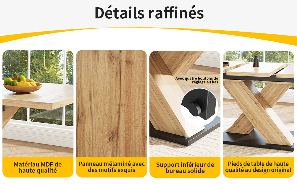 Détail du table à manger