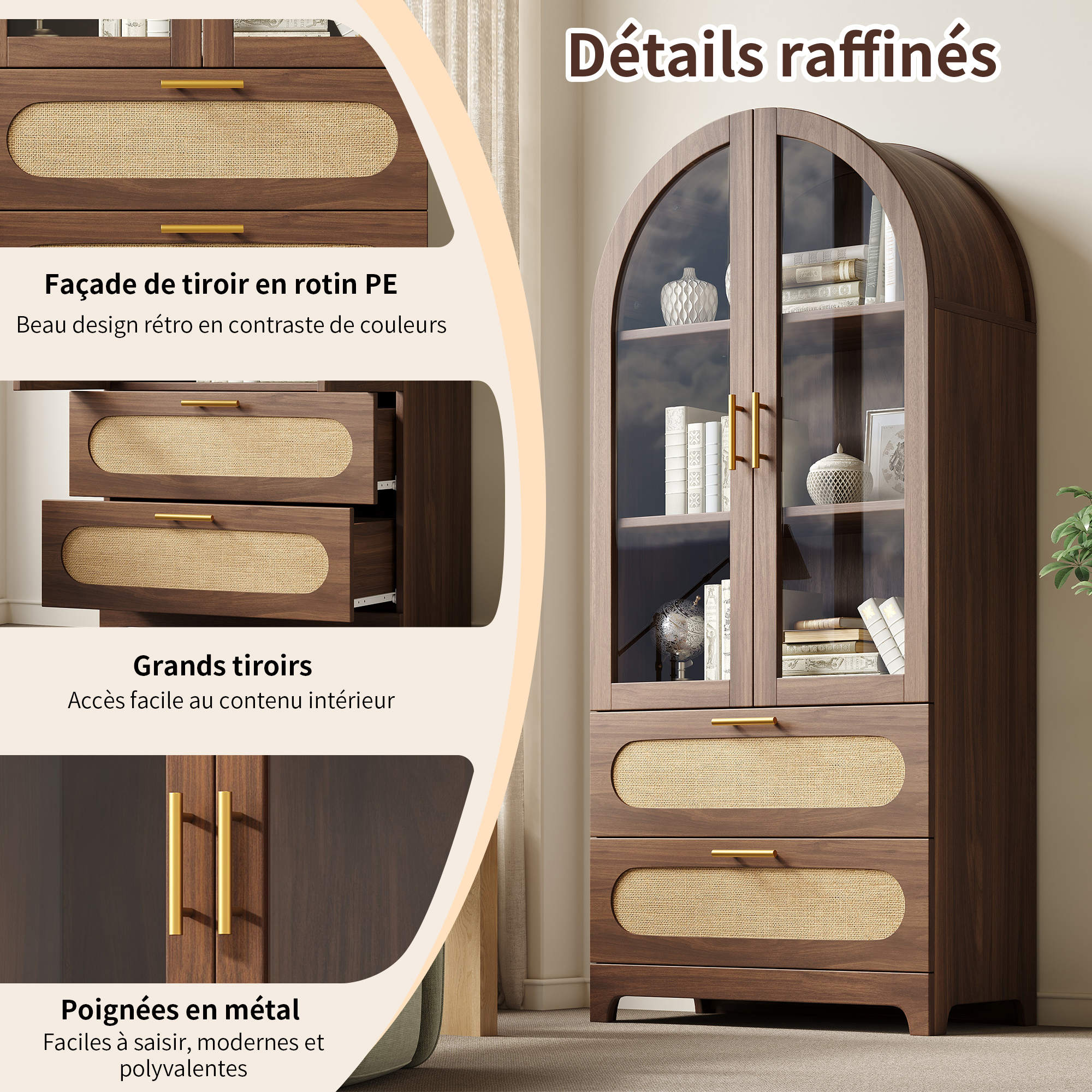 Détail du vitrine