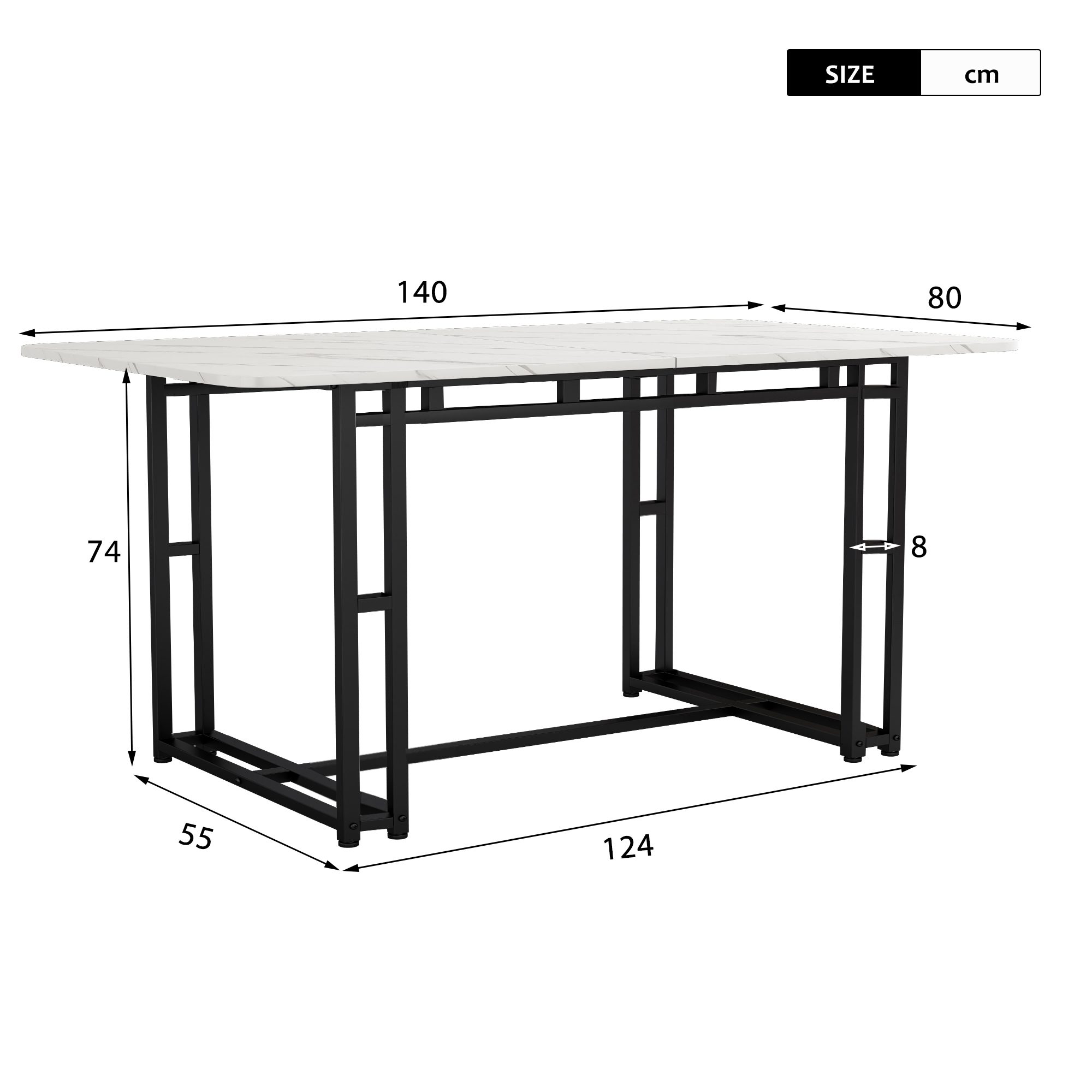 Dimensions du table à manger