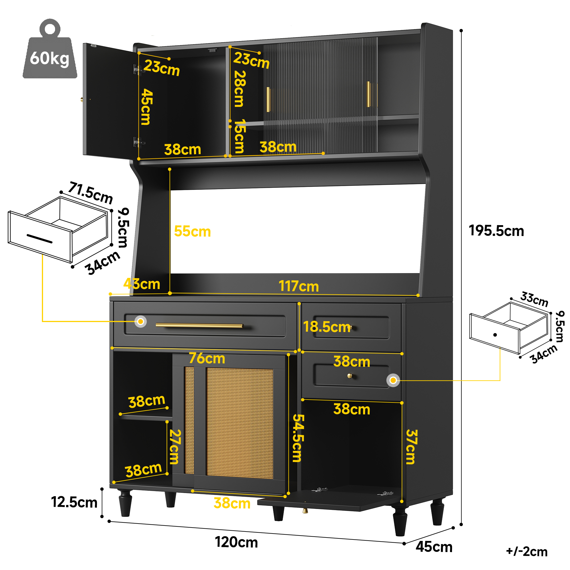 Dimensions du buffet