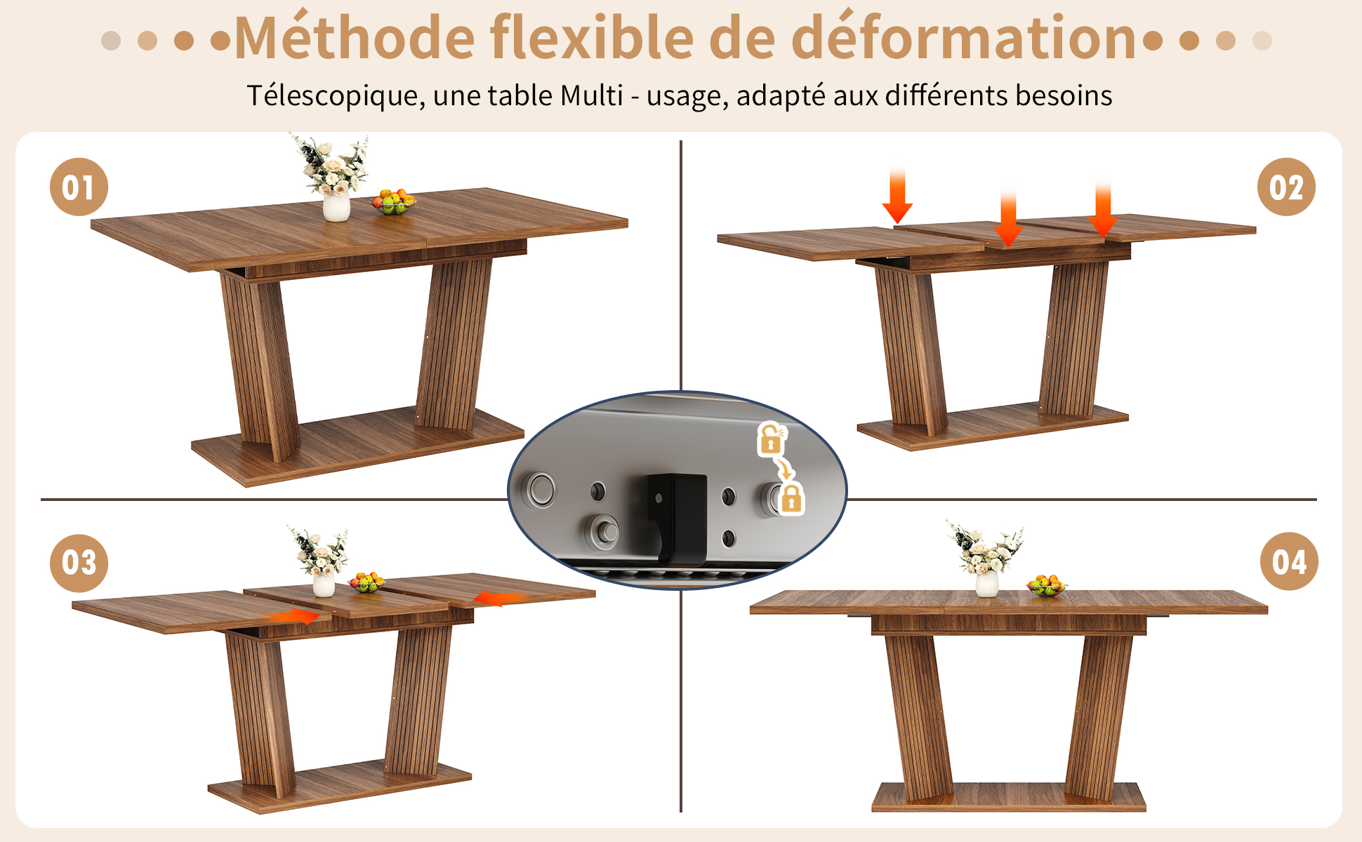 Détail du table à manger