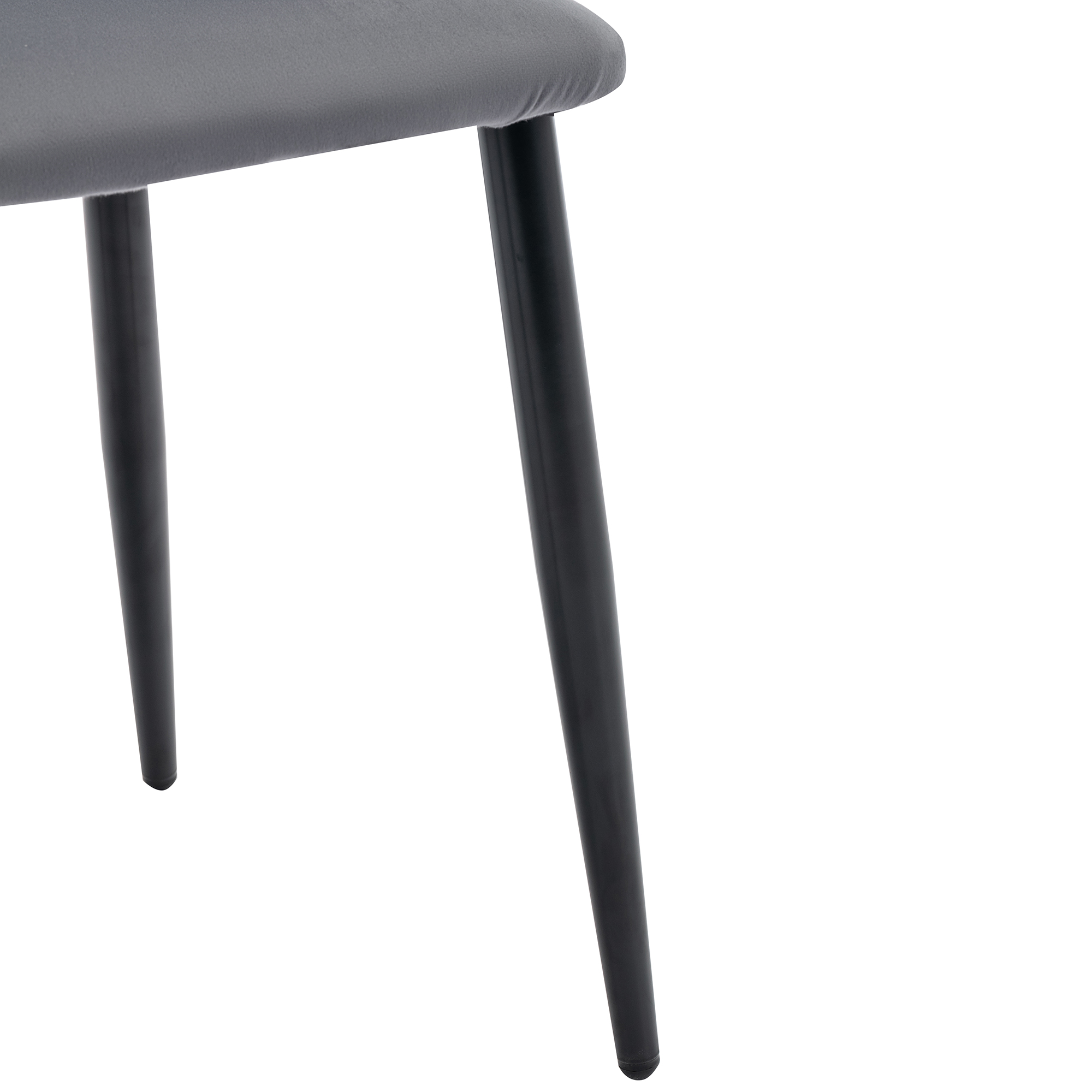 Chaise de salle à manger en velours avec dossier losange, cadre métal, pieds réglables, pour salle à manger et salon, design élégant, confort supérieur, stabilité, style moderne, utilisation polyvalente, durabilité, facile entretien - image 20