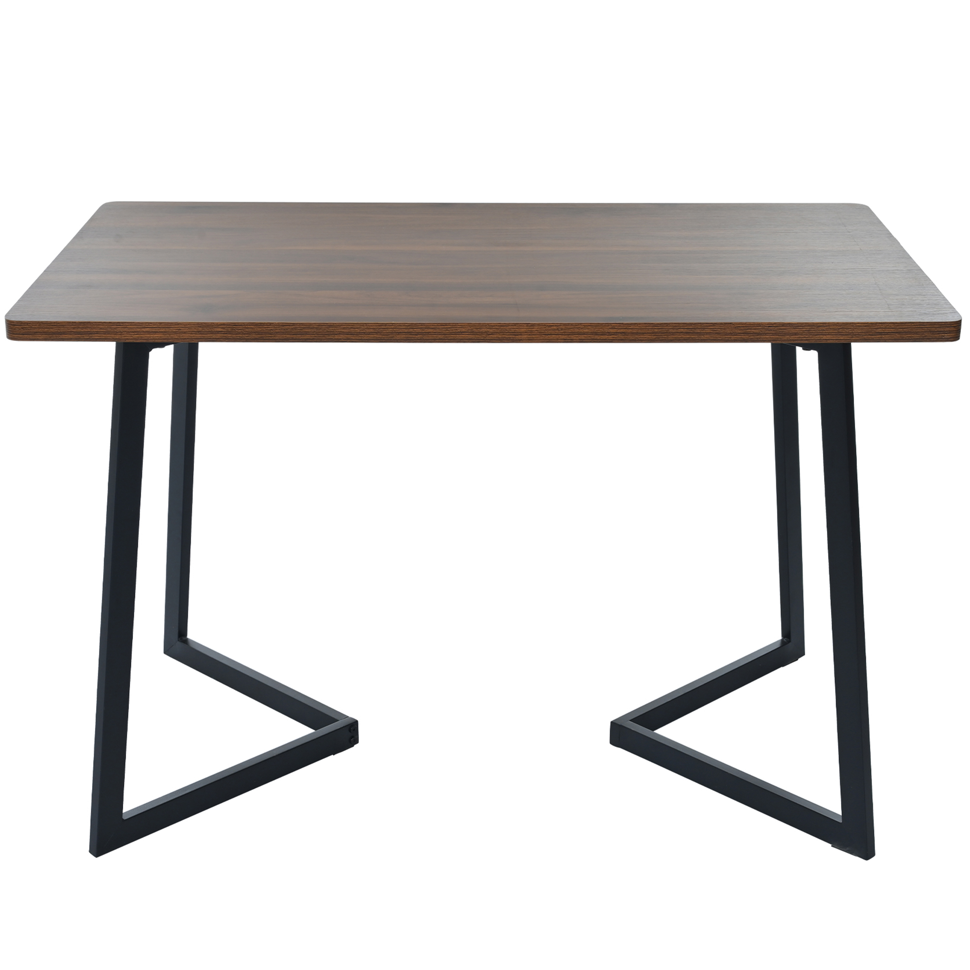 Ensemble table et chaises, 5 pièces, 1 table + 4 chaises, métal et bois, gris foncé - vue 5