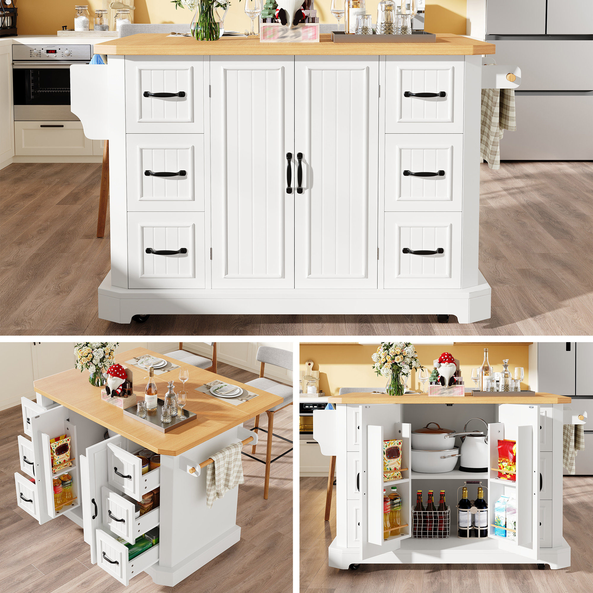 Kücheninsel mobil, Küchenschrank, Küchenwagen mit 