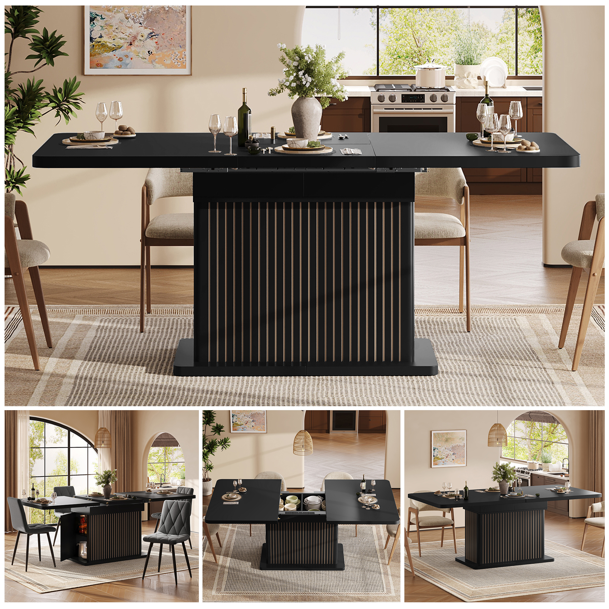 Configurations de la table noire extensible