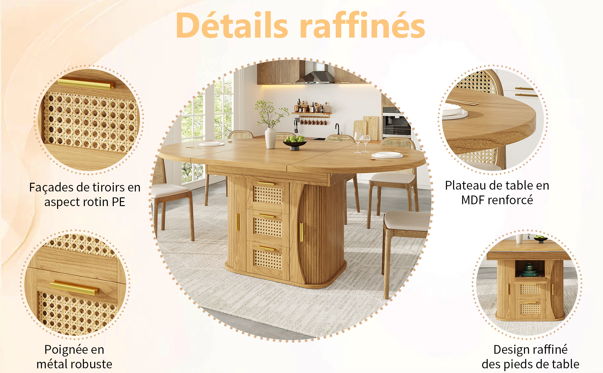 Présentation du table à manger