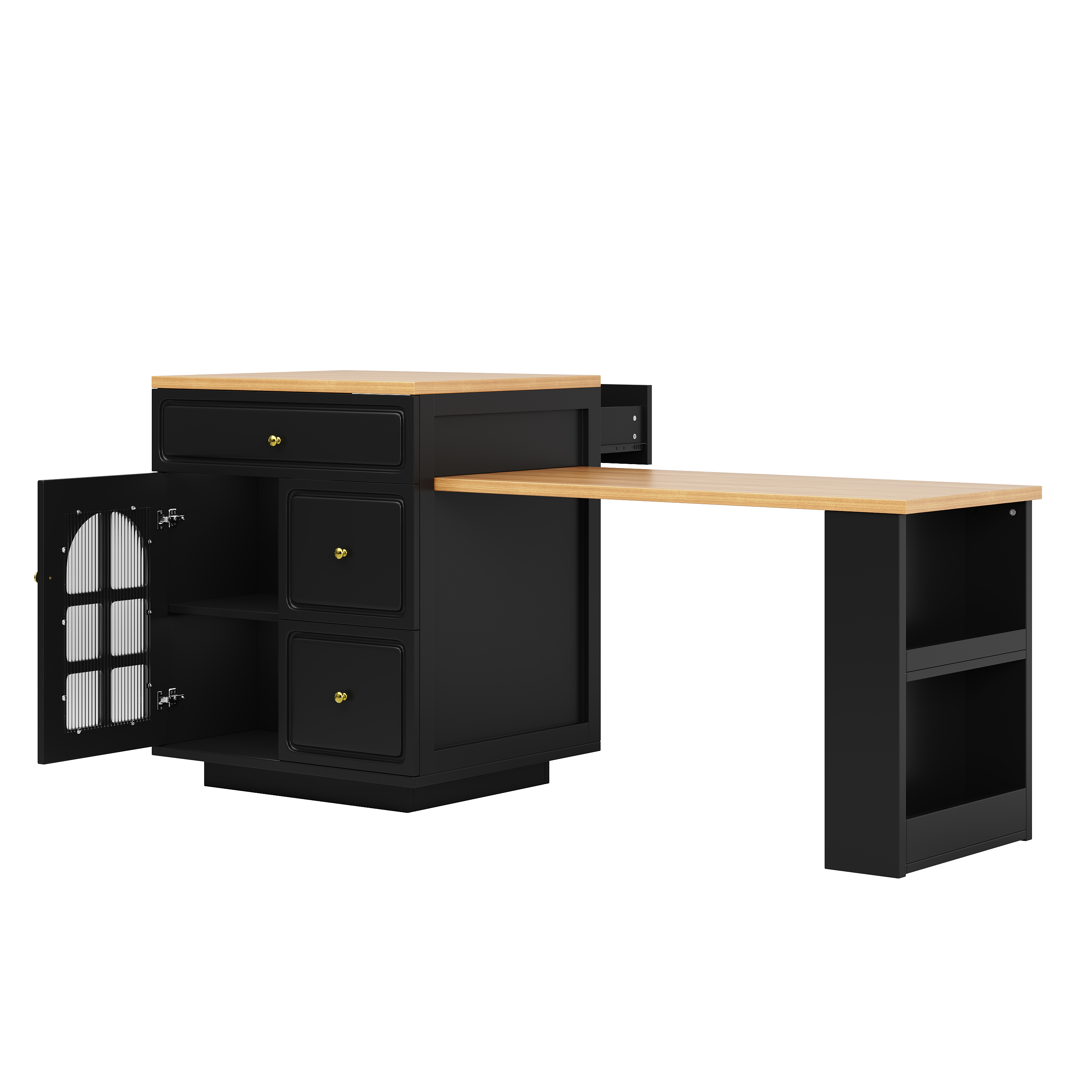 Îlot de cuisine design noir moderne