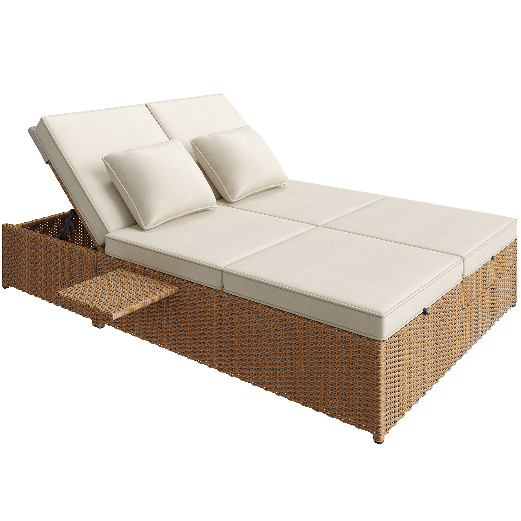 Lit de relaxation extérieur blanc design moderne