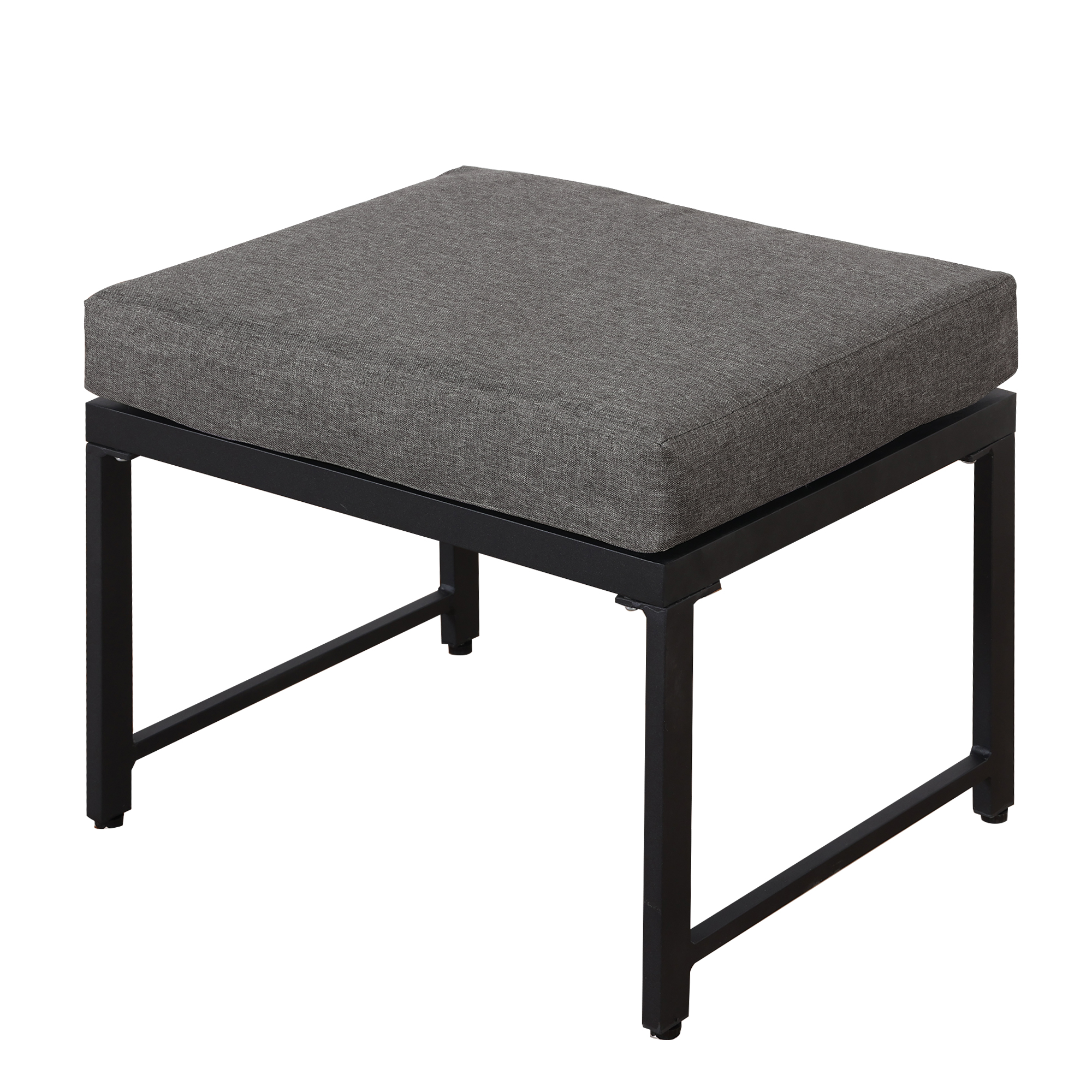 Salon de jardin design noir gris pour extérieur