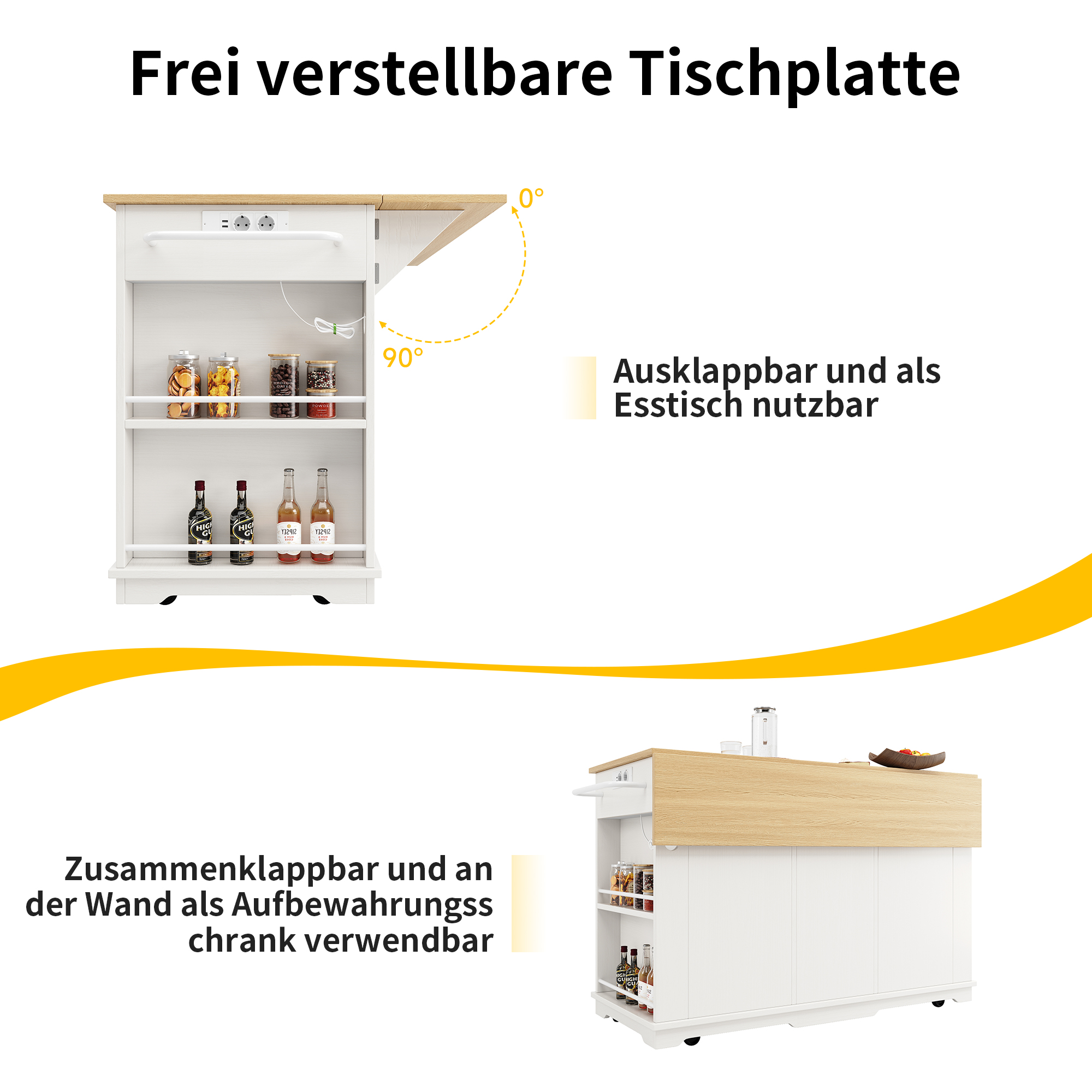 Chariot de cuisine prêt à l'emploi
