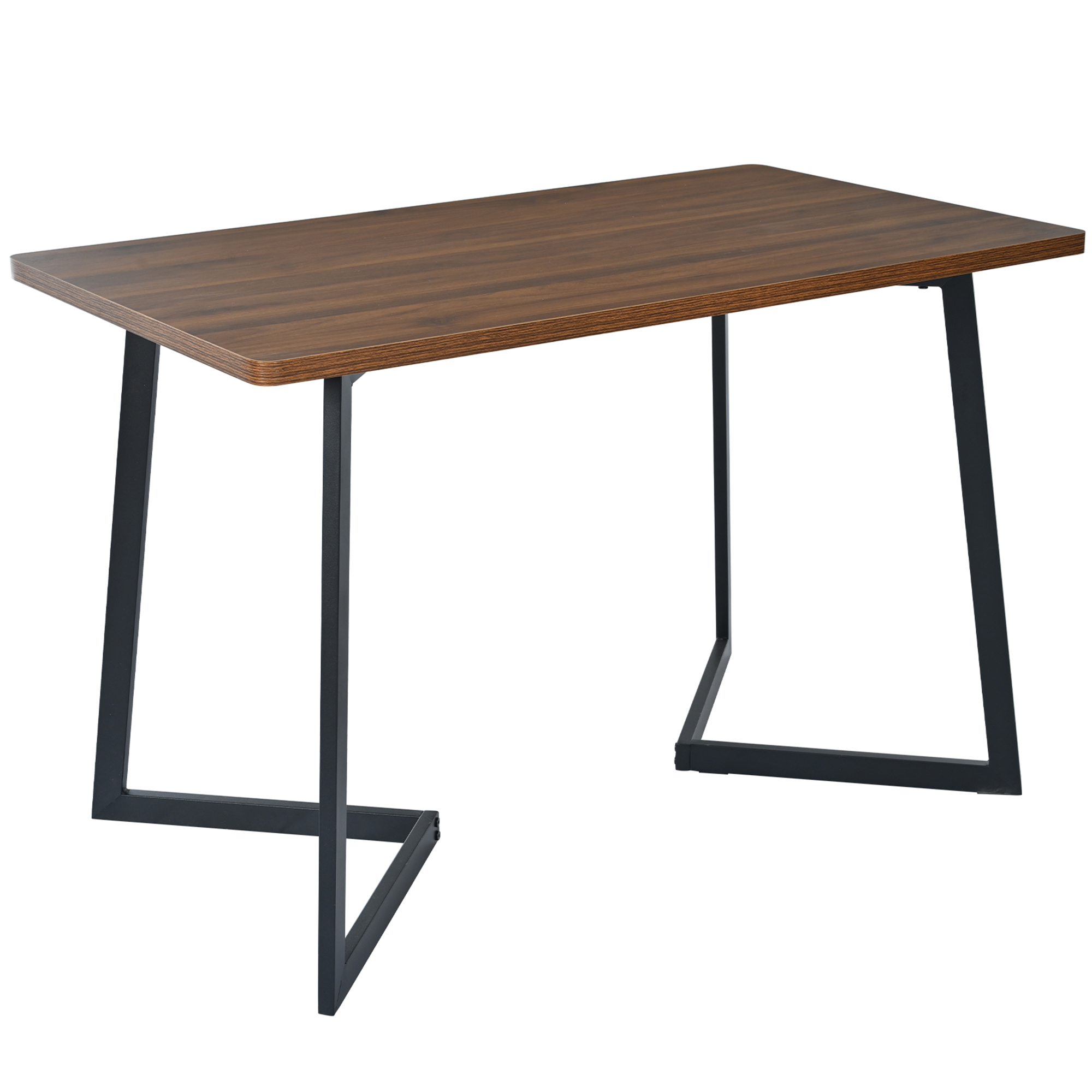 Ensemble table et chaises, 5 pièces, 1 table + 4 chaises, métal et bois, noir - vue 5