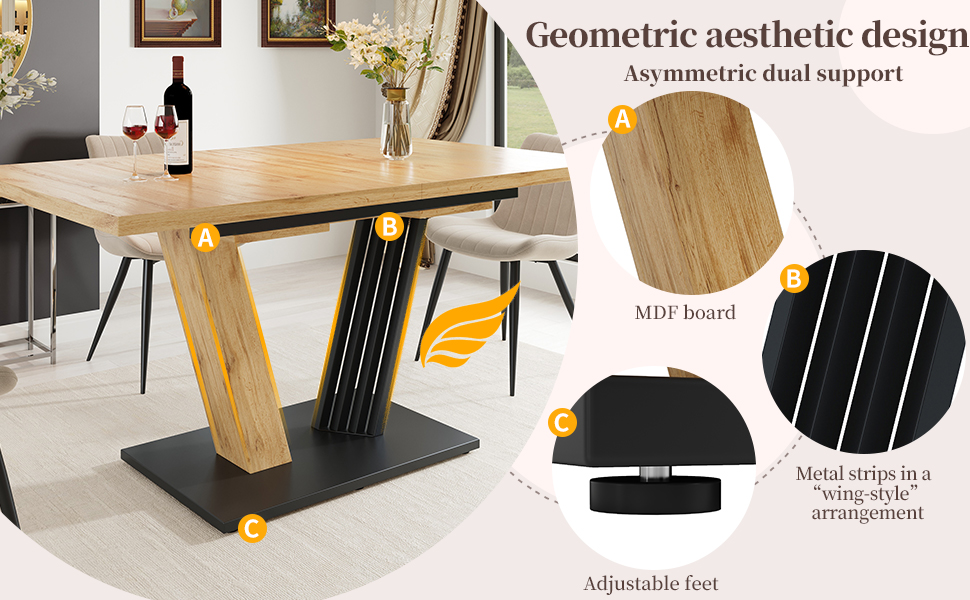 Présentation du ensemble table et chaises
