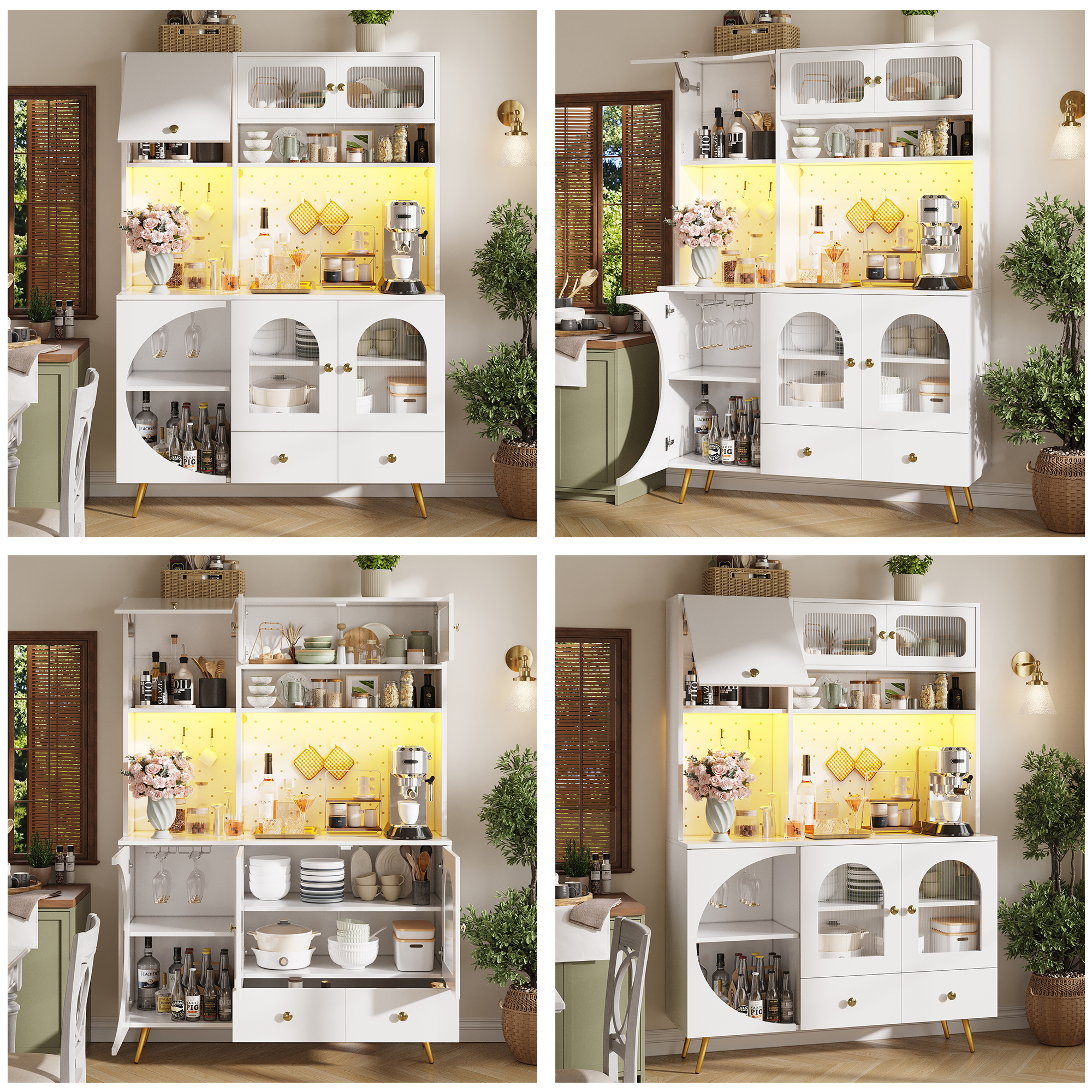 Modernes Sideboard mit LED-Beleuchtung , Hoher Küc